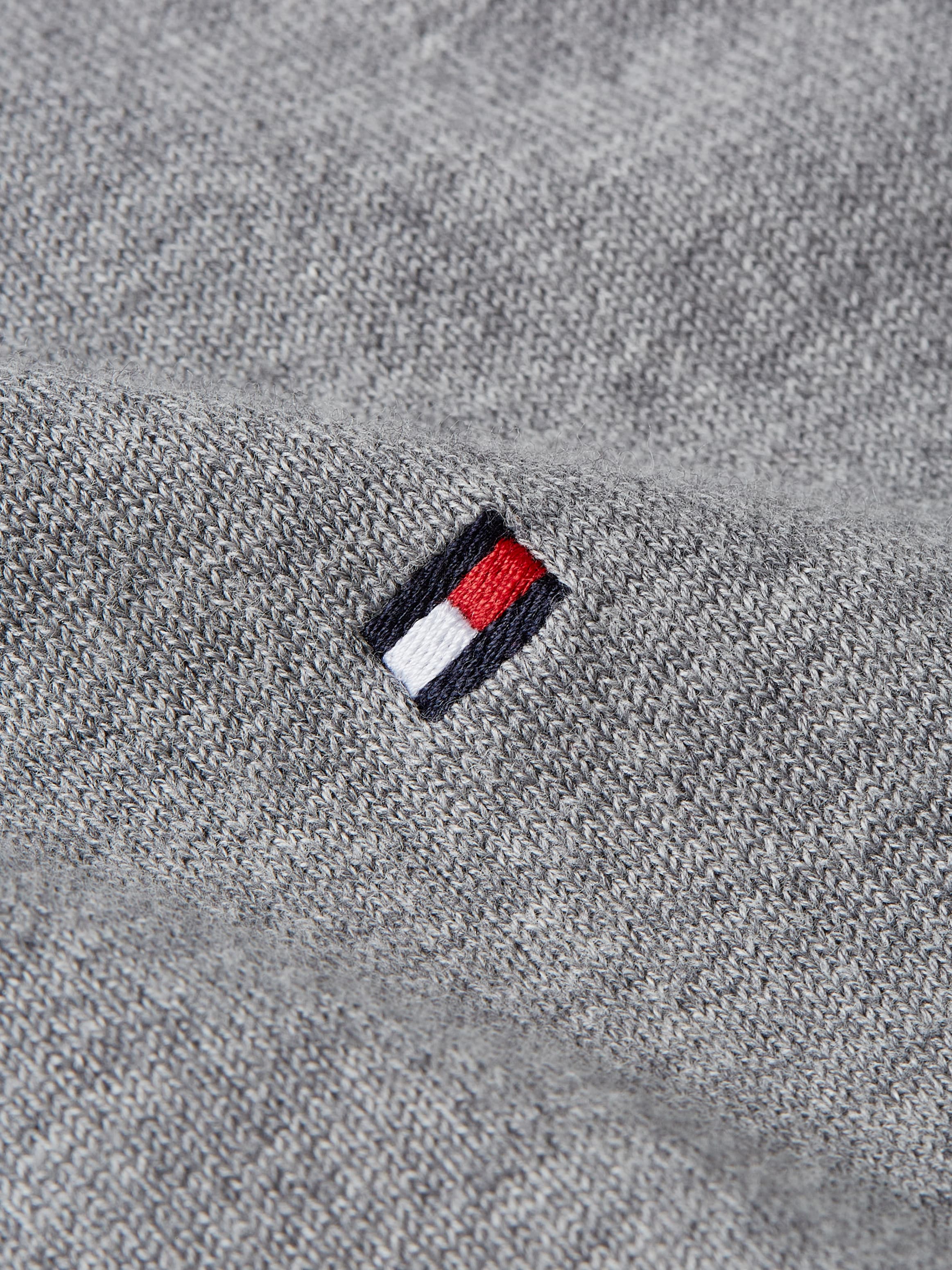 Tommy Hilfiger Strickjacke »CO JERSEY STITCH CARDIGAN«, mit Tommy Hilfiger Flagge