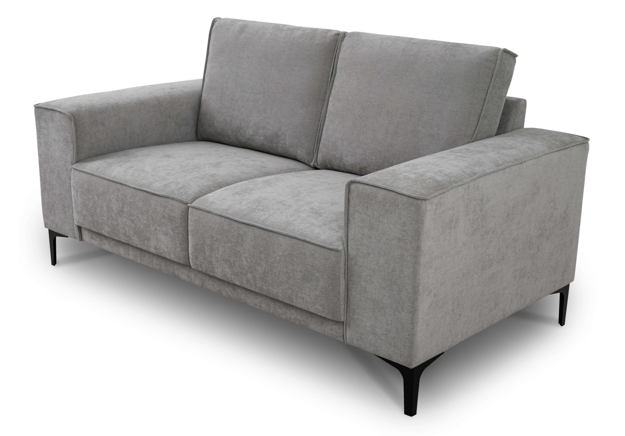 Places of Style 2-Sitzer »Kompaktsofa Oland, Struktur, Flachgewebe, Luxus-Microfaser, Boucle«, 164 cm, Wellenunterfederung, Skandi-Design, Metallfüße
