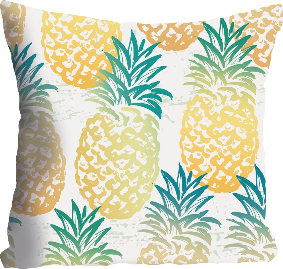 queence Dekokissen "Janni" mit Ananas, Kissenhülle ohne Füllung, 1 Stück günstig online kaufen