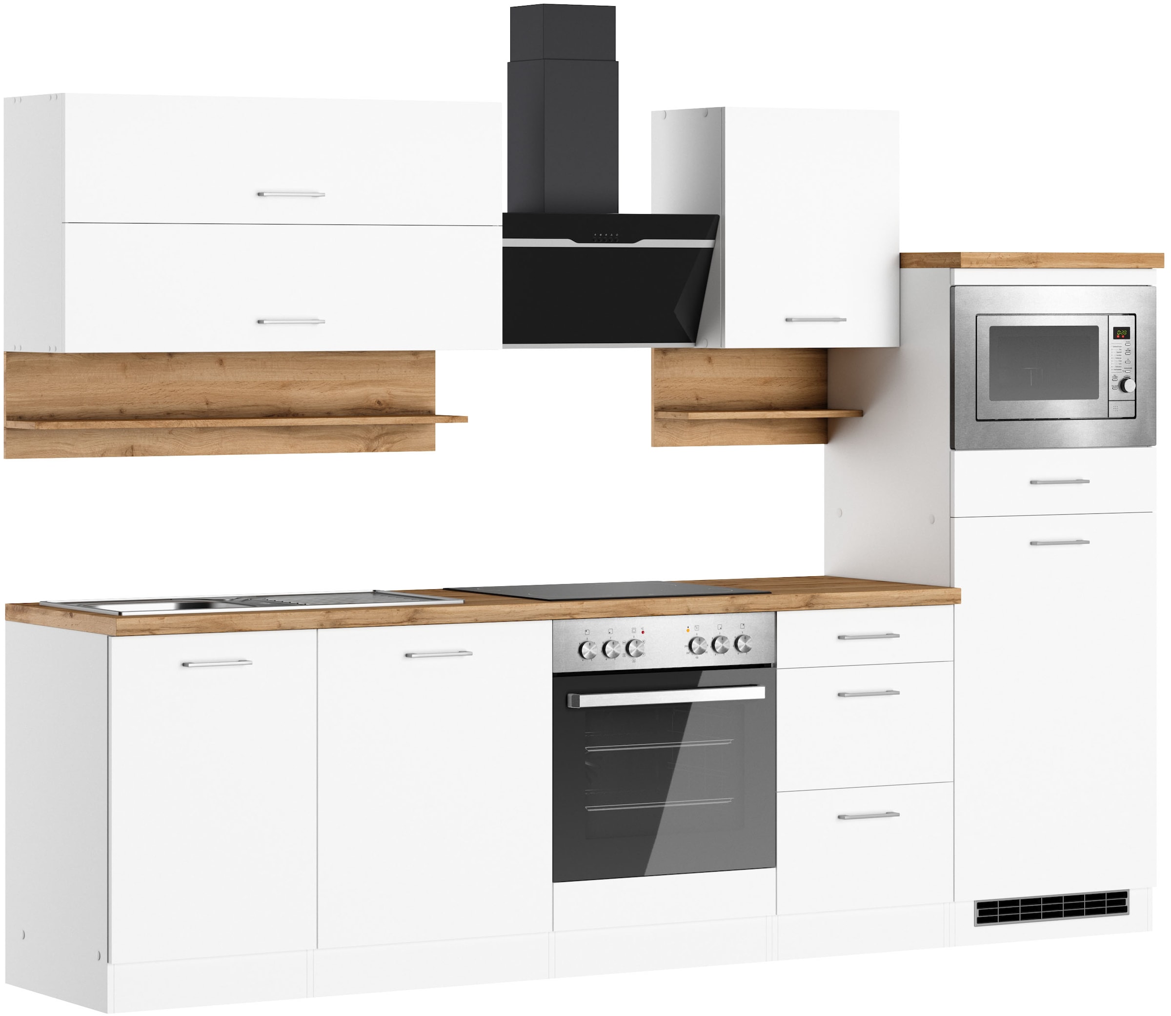 KOCHSTATION Küchenzeile "KS-Milan", 280 cm breit, robuste Metallauszüge, vi günstig online kaufen