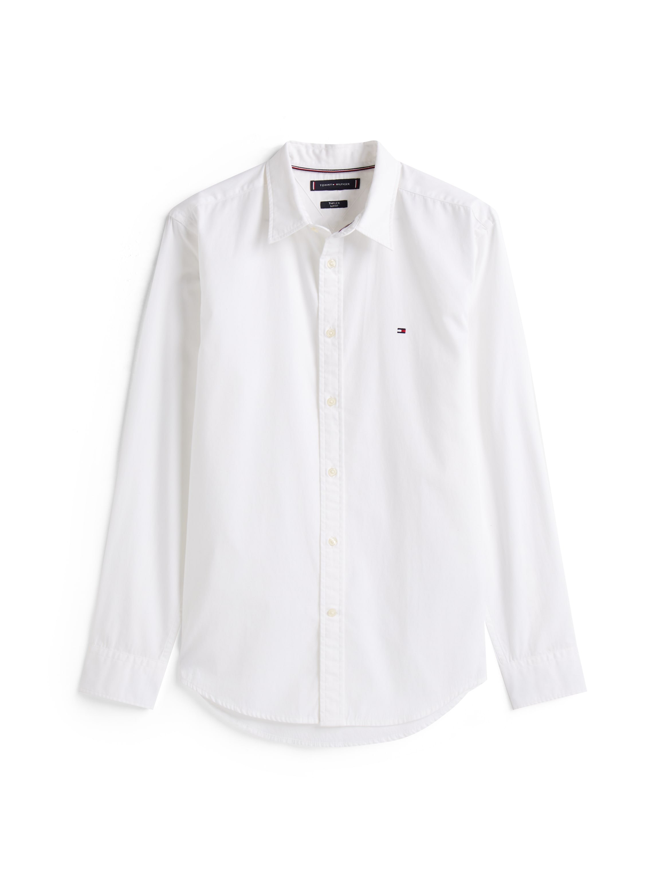 Tommy Hilfiger Langarmhemd »FLEX POPLIN SHIRT«, Slim Fit, Kentkragen, Baumwollqualität