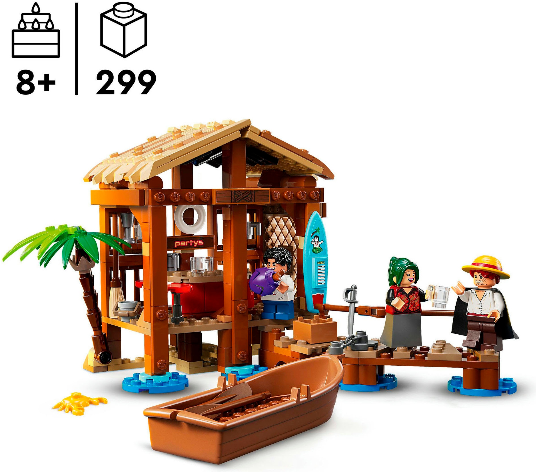 LEGO® Konstruktionsspielsteine »Hütte im Windmühlendorf (75636), LEGO One Piece«, (299 St.), Made in Europe