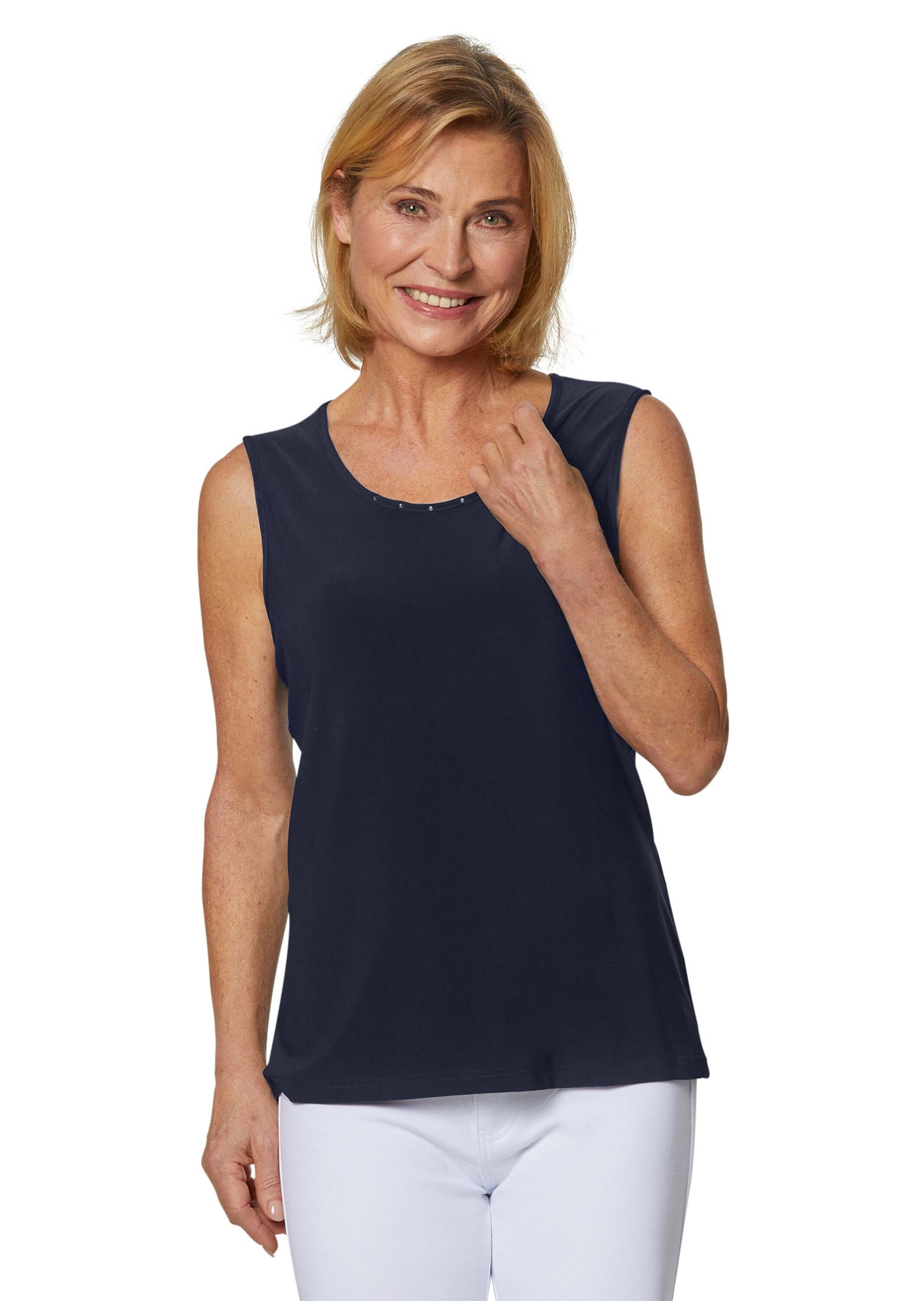 Thumbnail - GOLDNER Trägertop "Trageangenehmes Slinky-Top mit Steinchen"