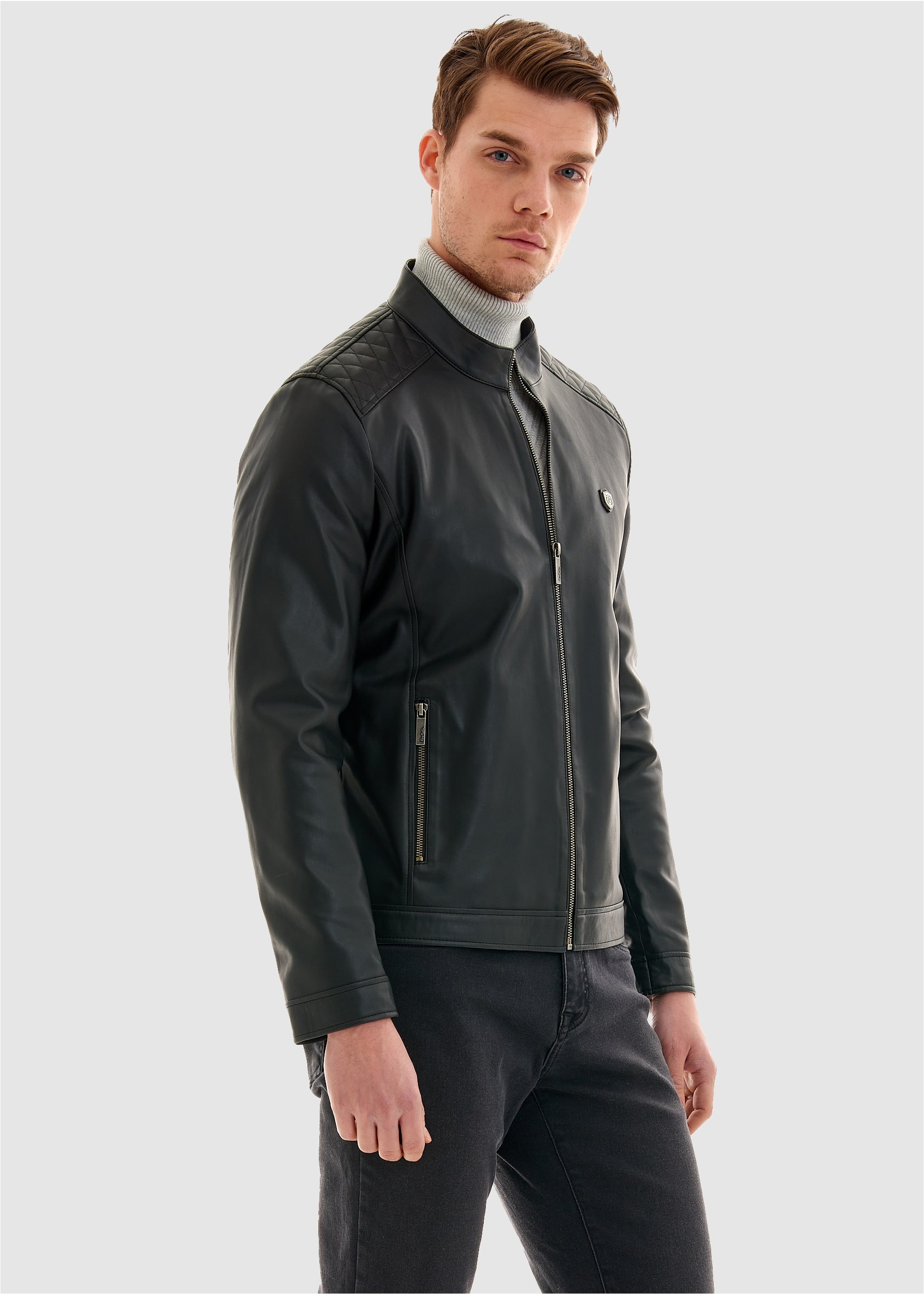 Pierre Cardin Lederimitatjacke, in tollem Leder-Design