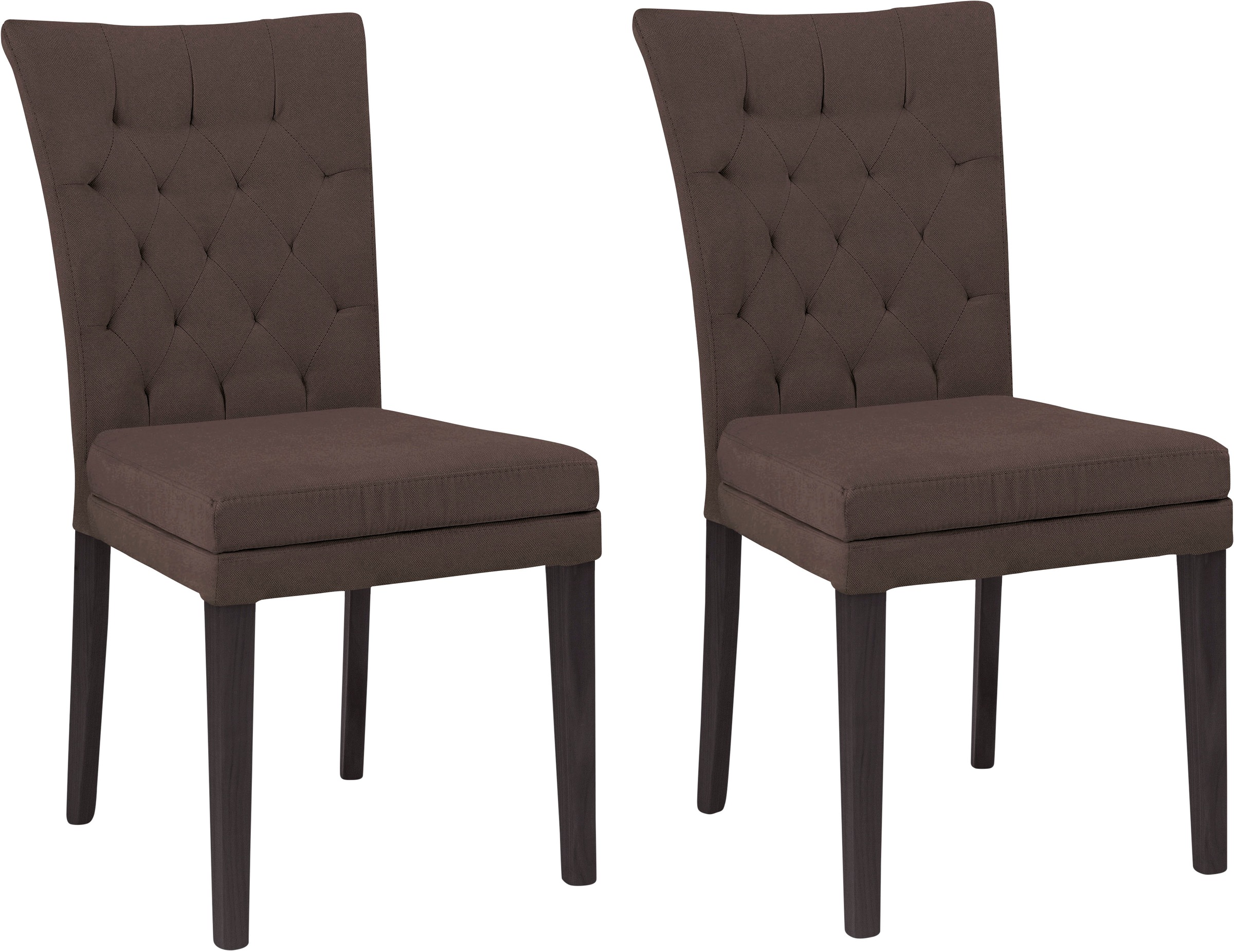 Home affaire 4-Fußstuhl "Colorado" (Set) 2 Stk.Beine aus Buche, wengefarben günstig online kaufen