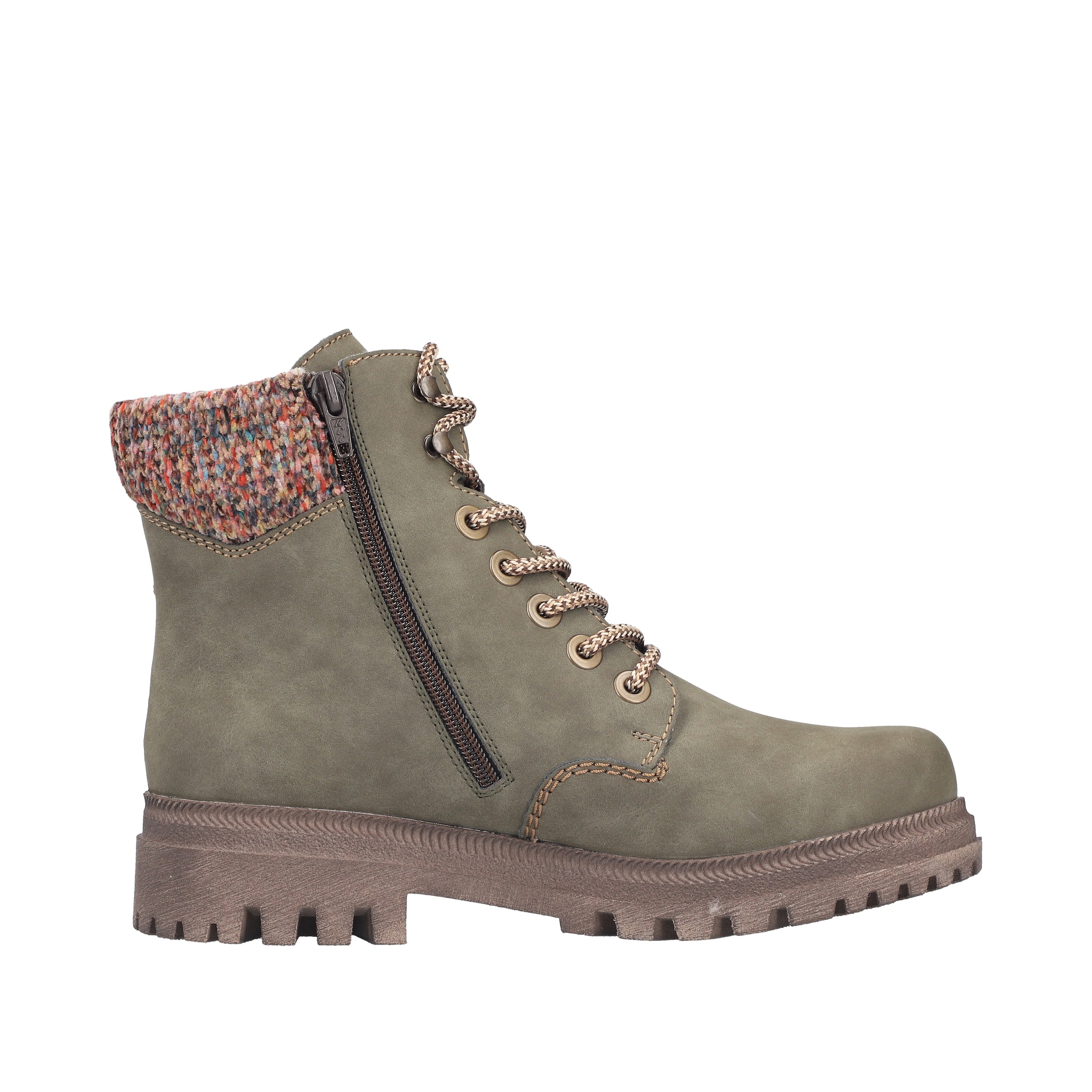 Rieker Winterboots  Schnürboots, Schnürstiefelette mit Strickrand