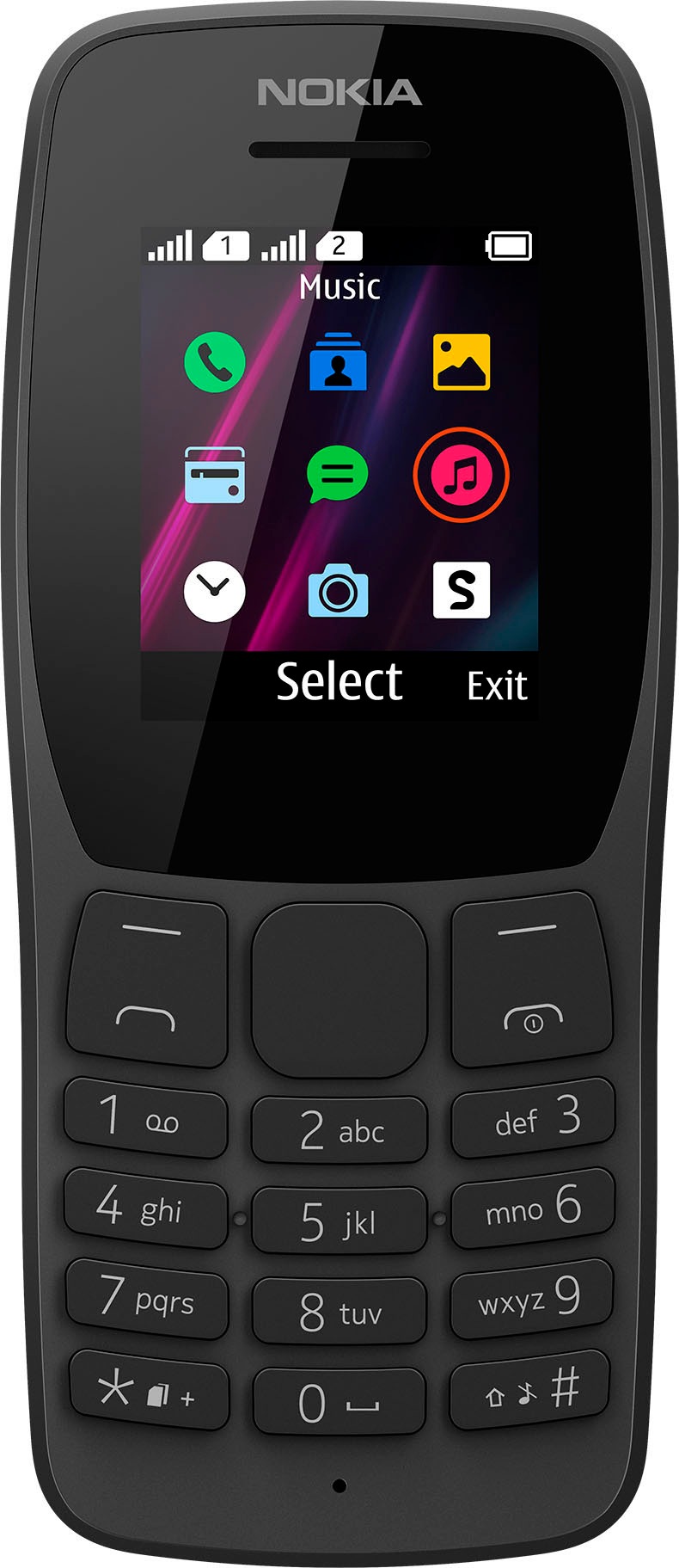 Nokia Handy »110«, schwarz, 4,49 cm/1,77 Zoll, 0,004 GB Speicherplatz