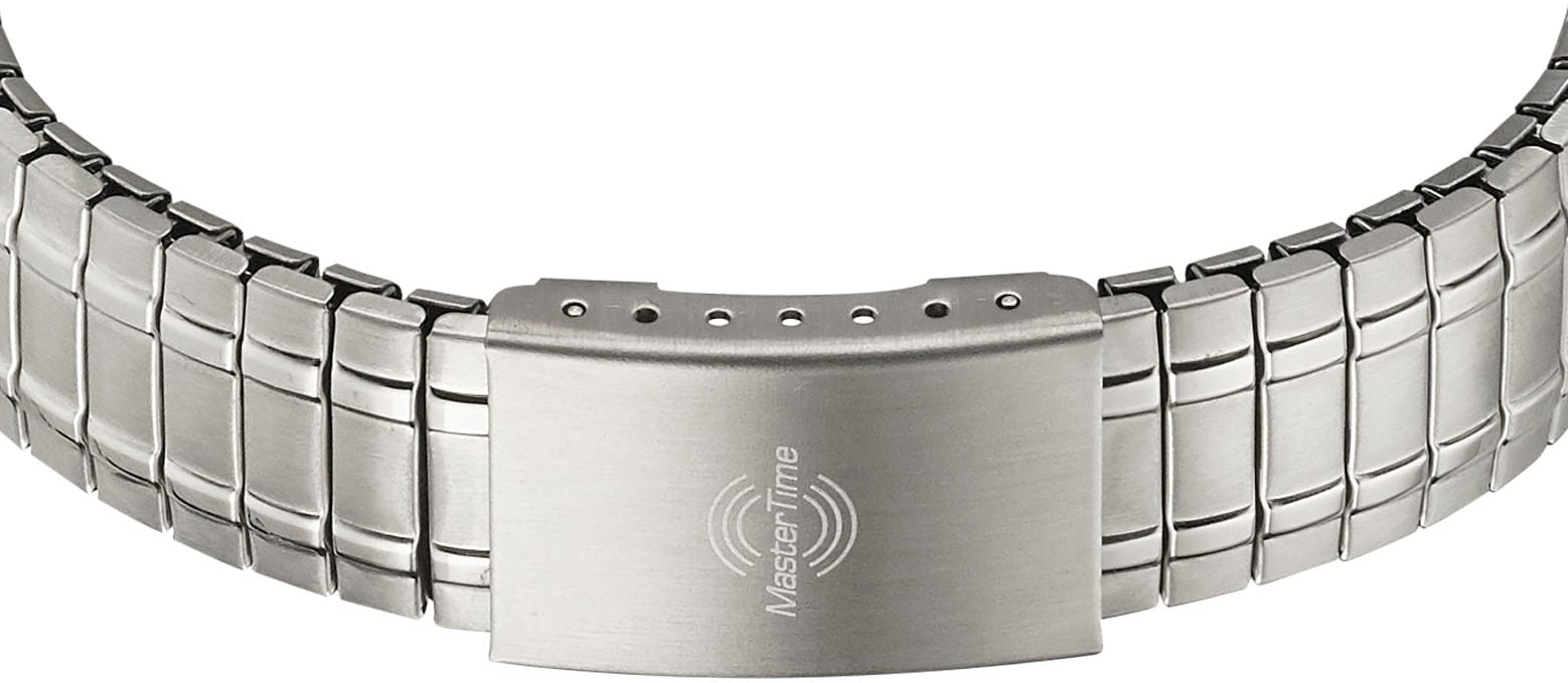 MASTER TIME Funkuhr »Basic«, Quarzuhr, Armbanduhr, Damen, analog, digital, Flexband, Zugband