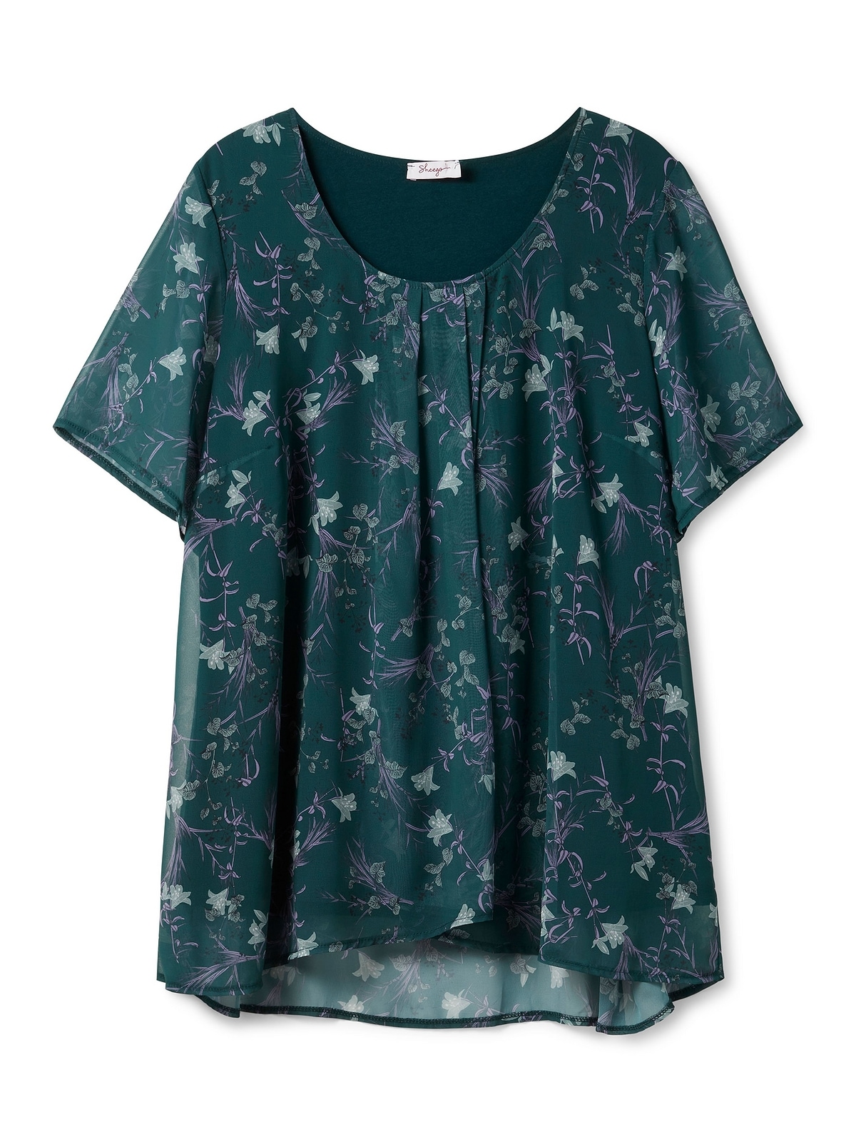 Sheego T-Shirt »Große Größen«, in leichter Chiffonqualität, blickdichtes Untershirt