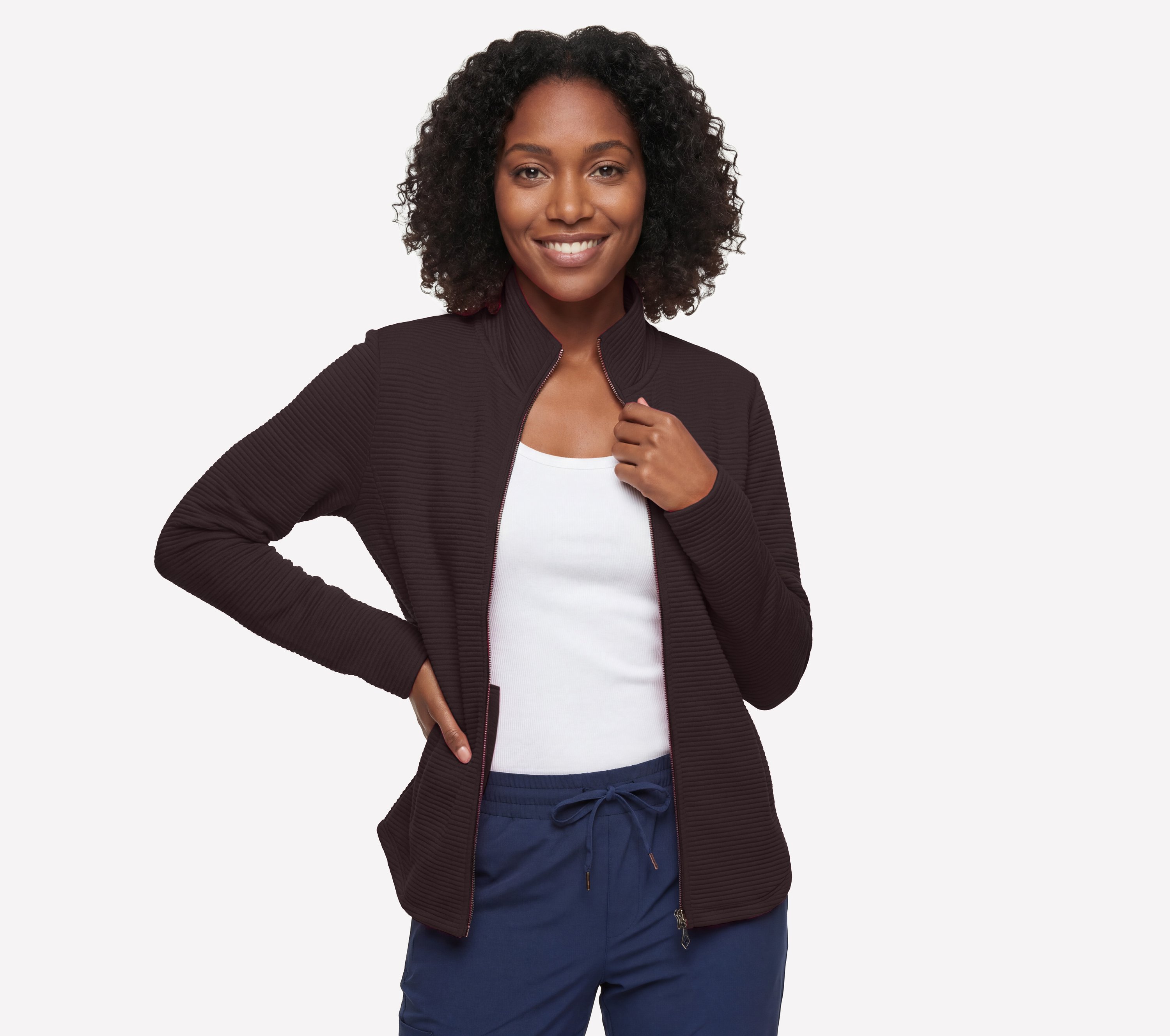 Skechers Trainingsjacke "Womens Jacket" mit Reißverschluss, aus elastischem Jersey-Material