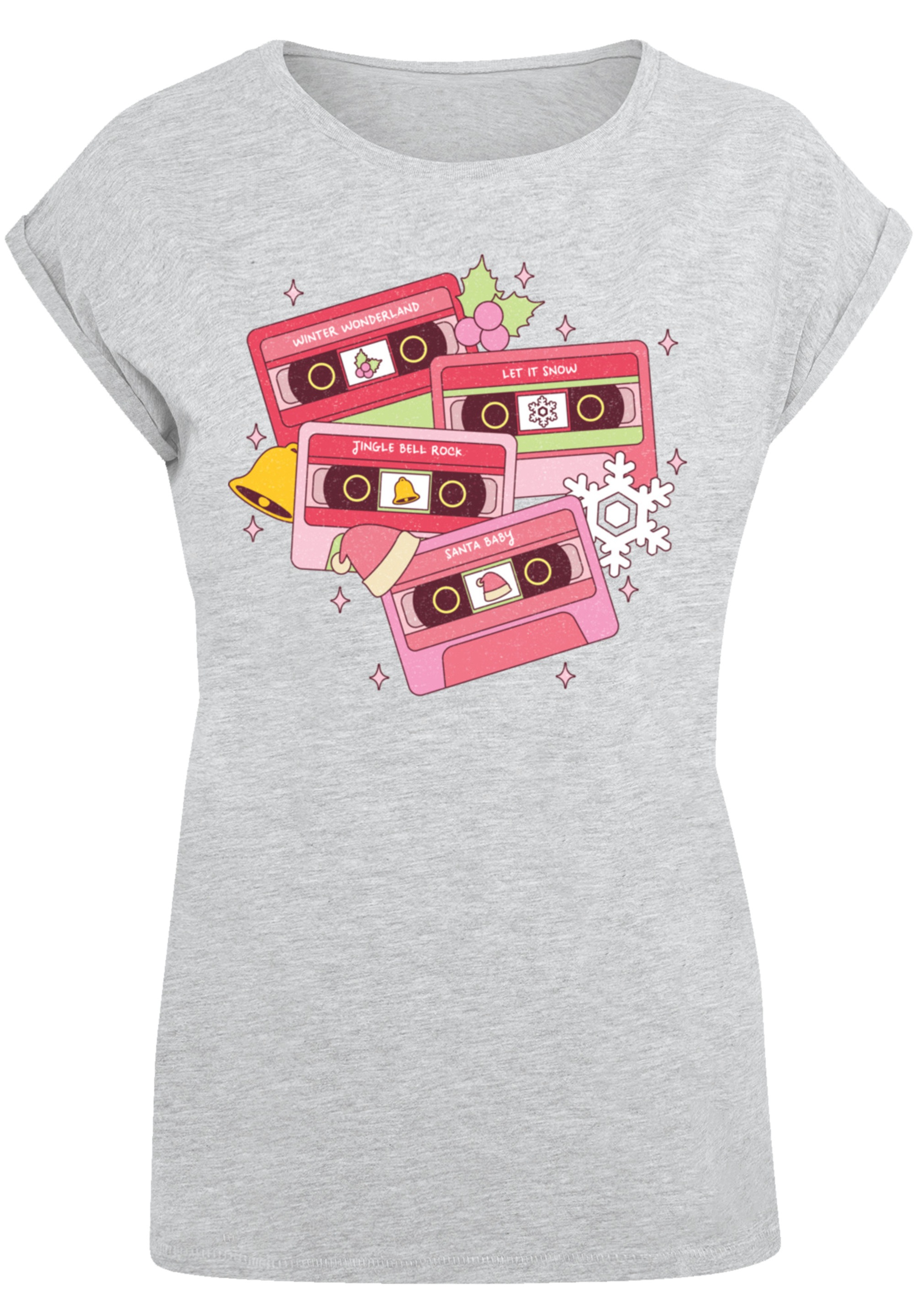 F4NT4STIC T-Shirt "Weihnachten Retro Song Tapes Pink", Premium Qualität, We günstig online kaufen