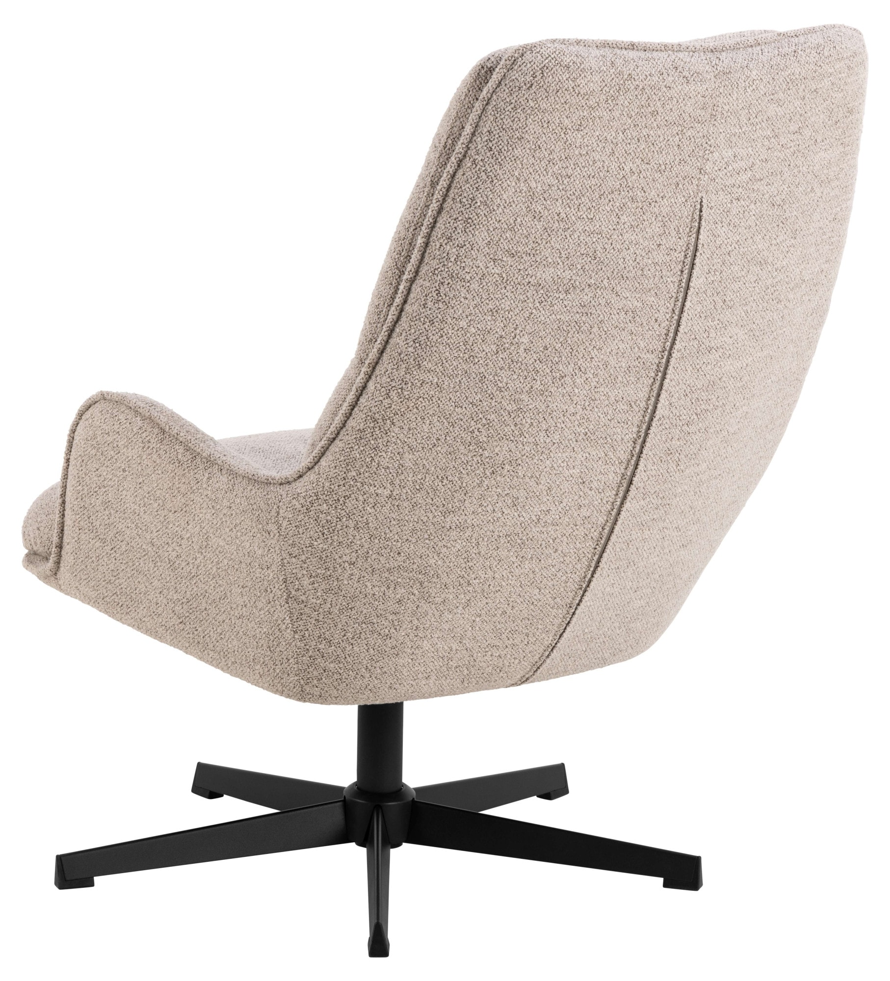 ACTONA GROUP Loungesessel »Bosley«, Loungestuhl, Boucle beige, 5Stern Gestell, Drehfunktion, 72x84x93cm