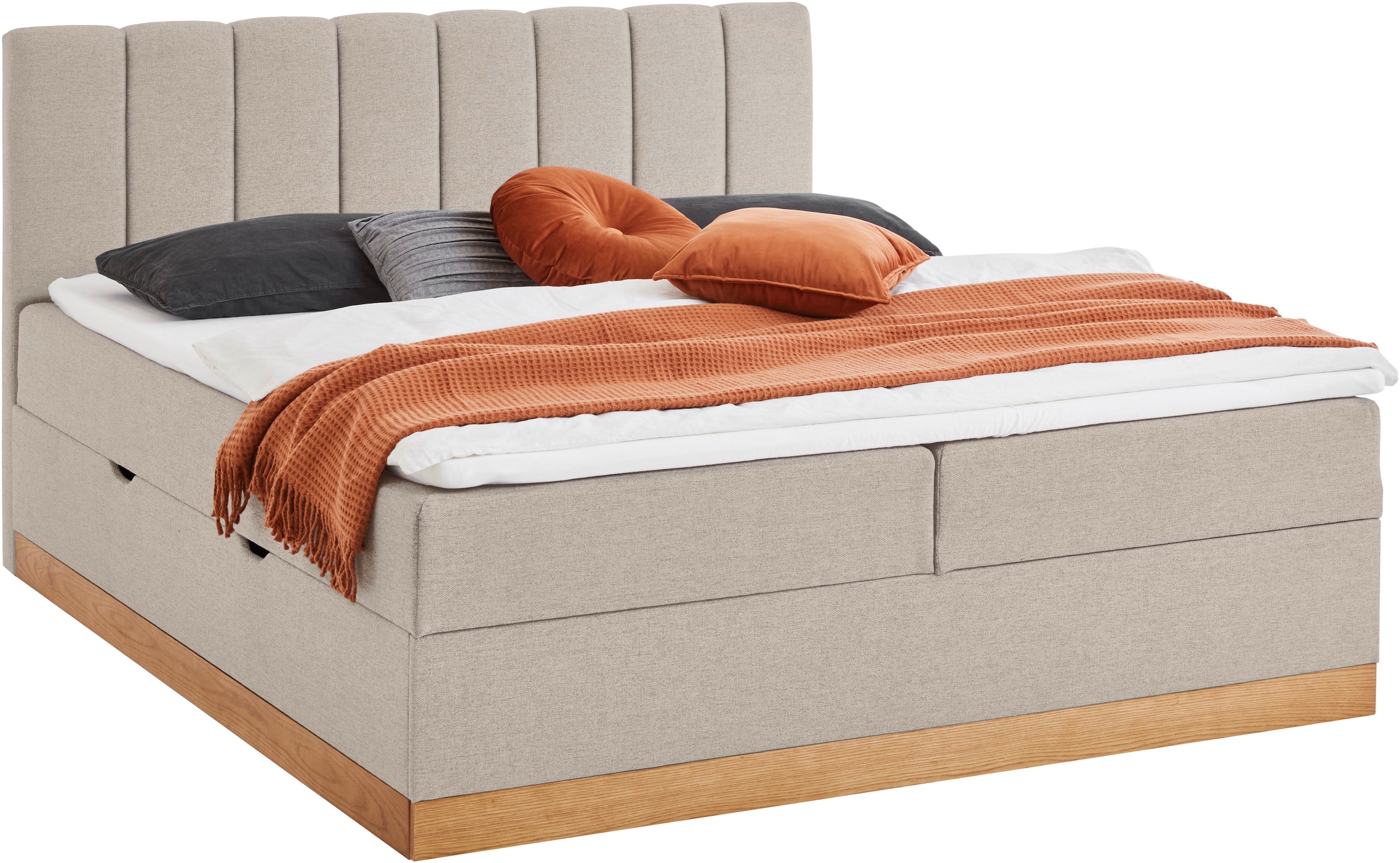 Home affaire Boxbett »Frappelle inkl. Bettkasten, erhältlich in der Größe 180x200cm, H3« inkl. PUR-Schaum-Topper