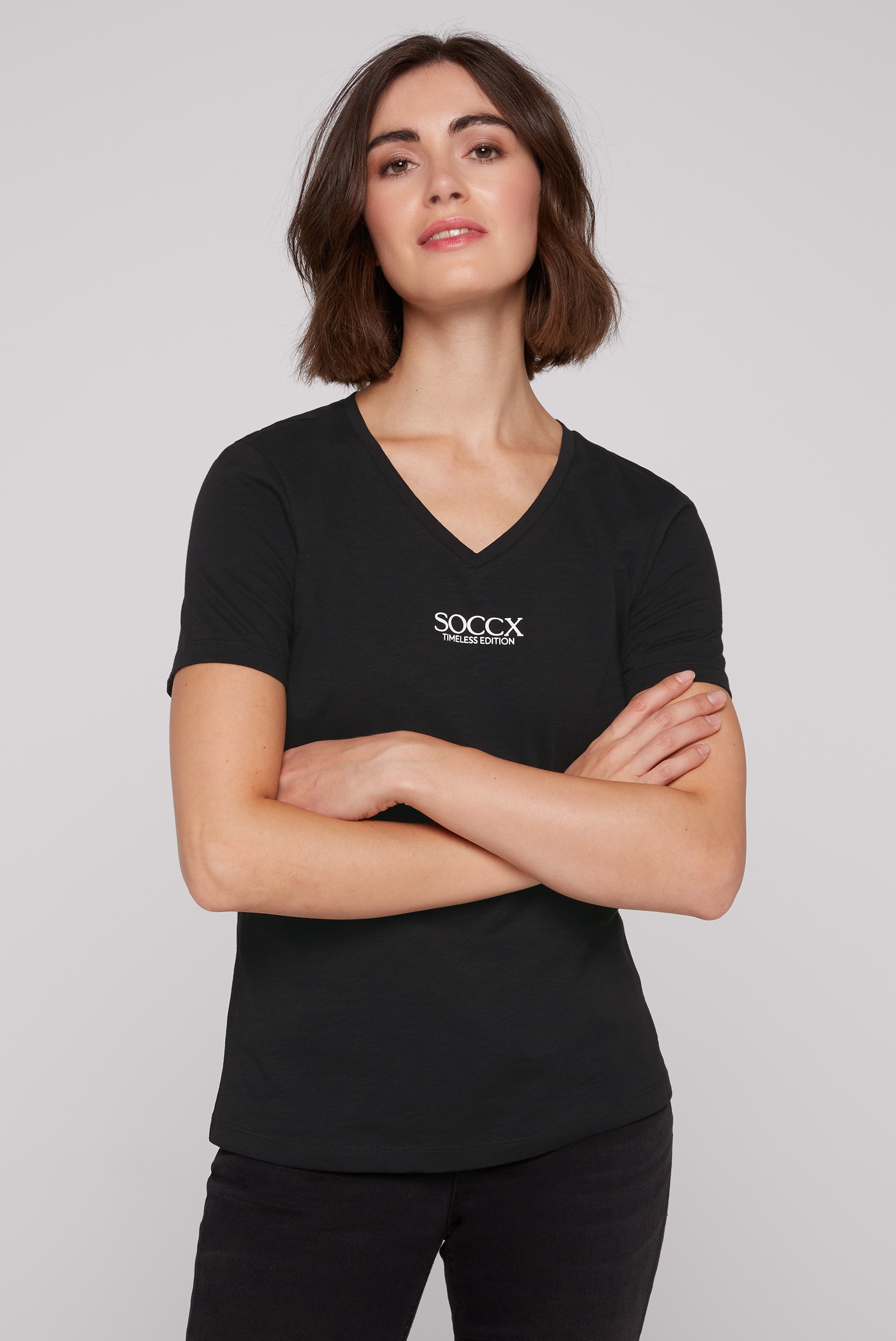 SOCCX V-Shirt, aus Baumwolle