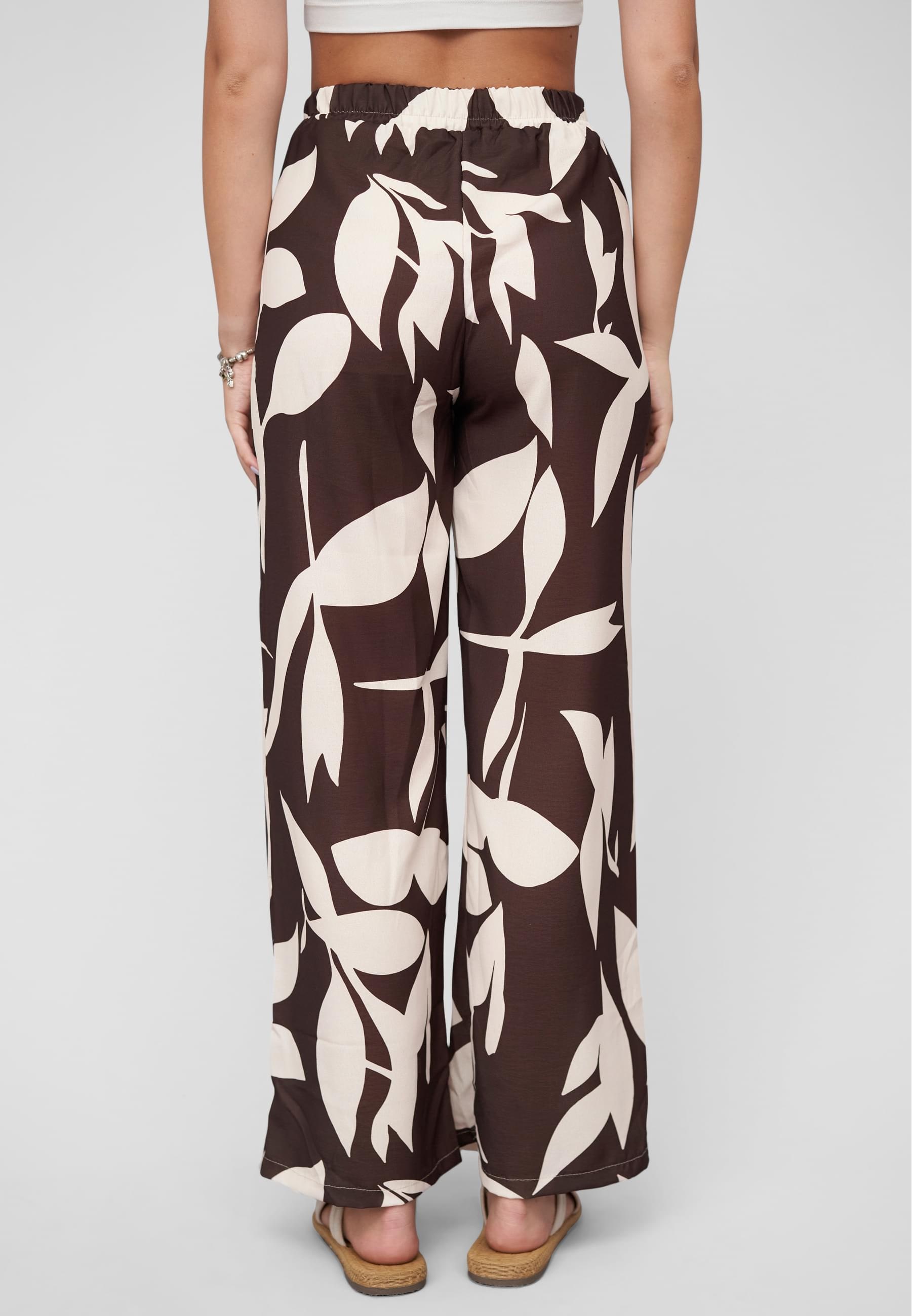 CLOUD 5IVE Stoffhose »CLOUD 5IVE Pants with tie belt and aop floral print«, (1 tlg.)