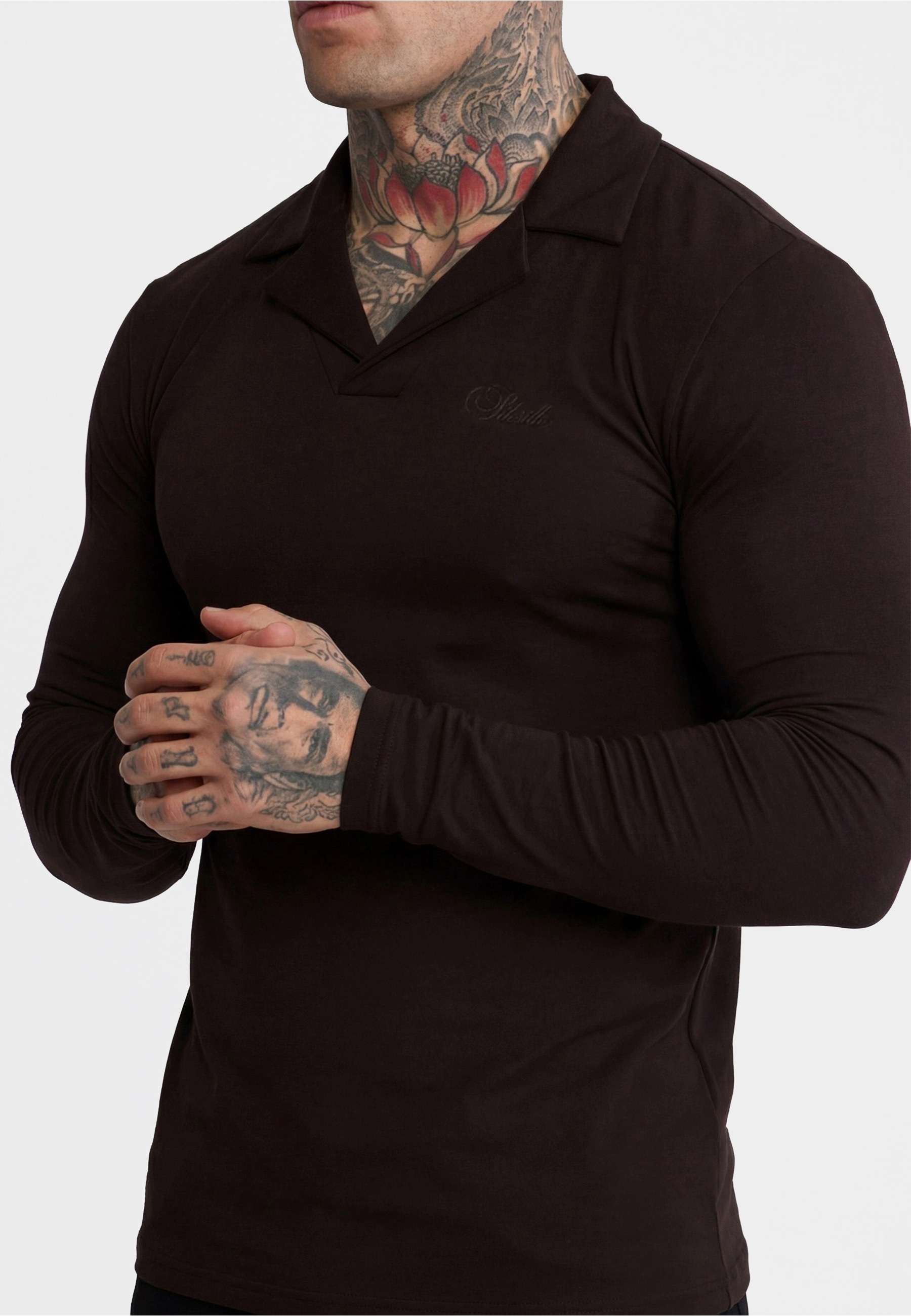 Siksilk Poloshirt »SikSilk Long Sleeve Revere Polo« 1