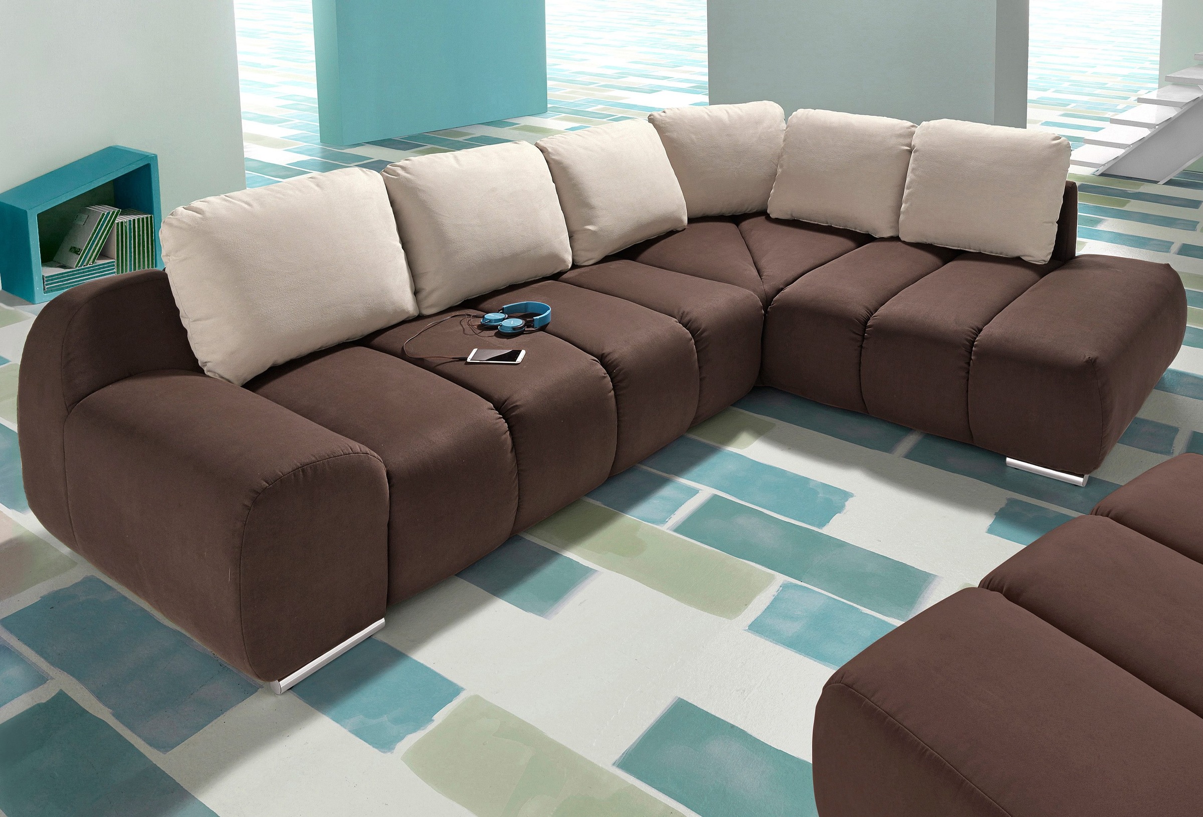 Home affaire Ecksofa "Bono L-Form" mit Ottomane, wahlweise mit Bettfunktion günstig online kaufen