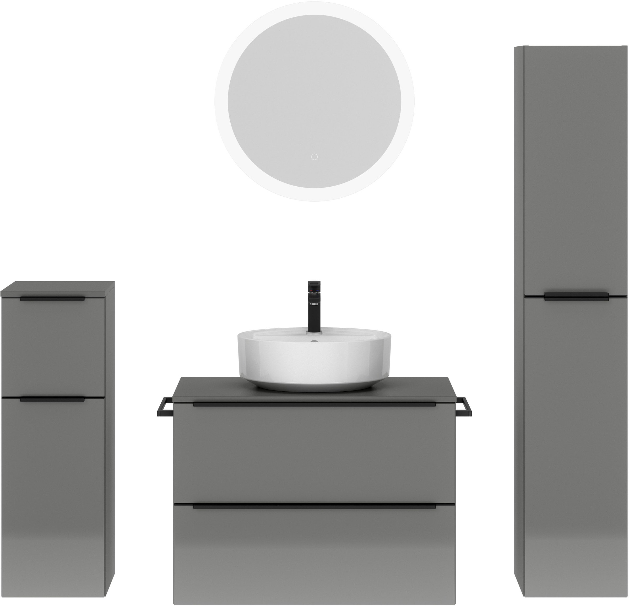 nobilia Badmöbel-Set "Alvene" vormontiert, mit Soft-Close, 4 Stk. tlg. günstig online kaufen