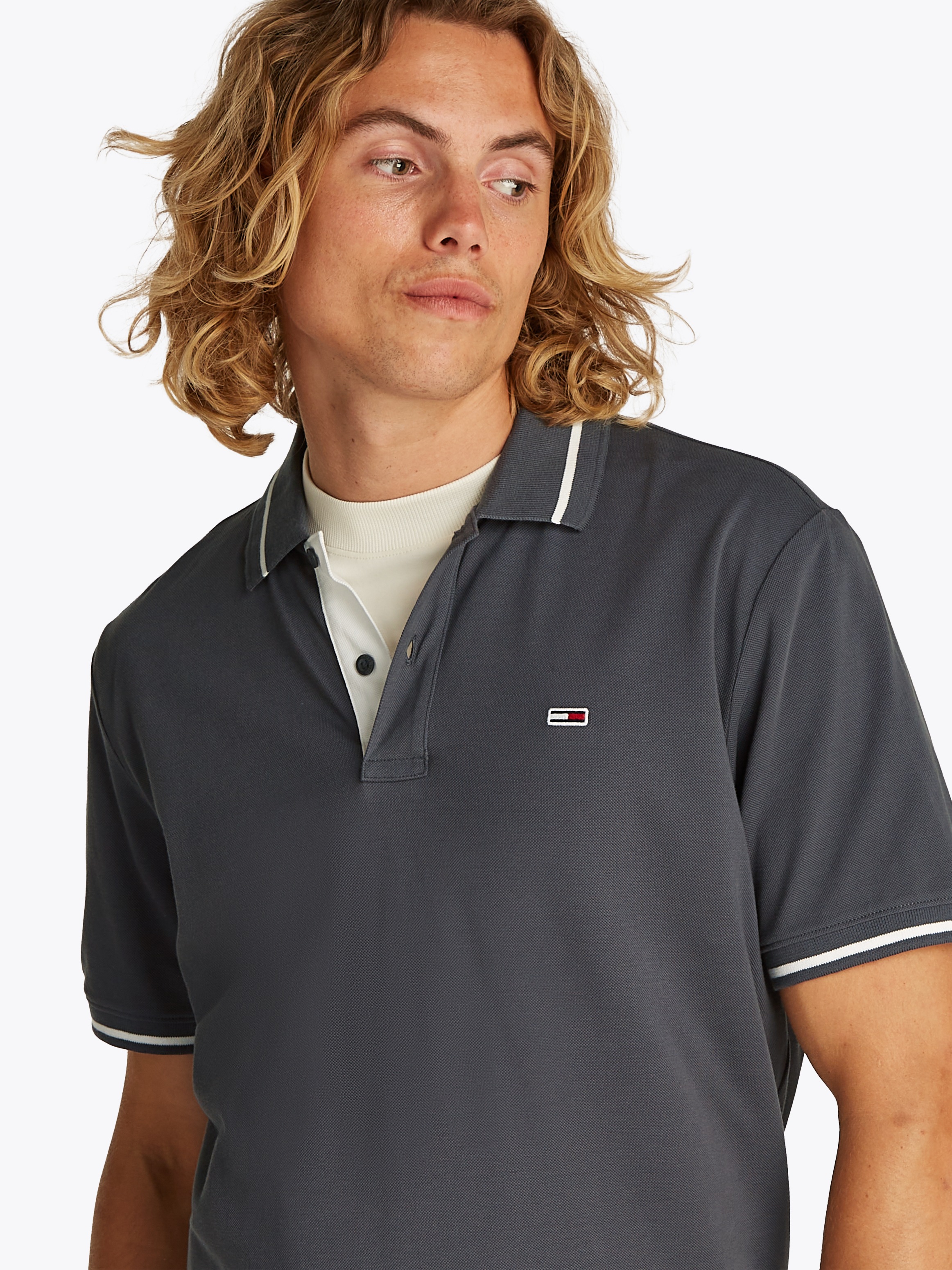 Tommy Jeans Poloshirt "TJM REG TIPPED POLO", mit Streifendetails günstig online kaufen