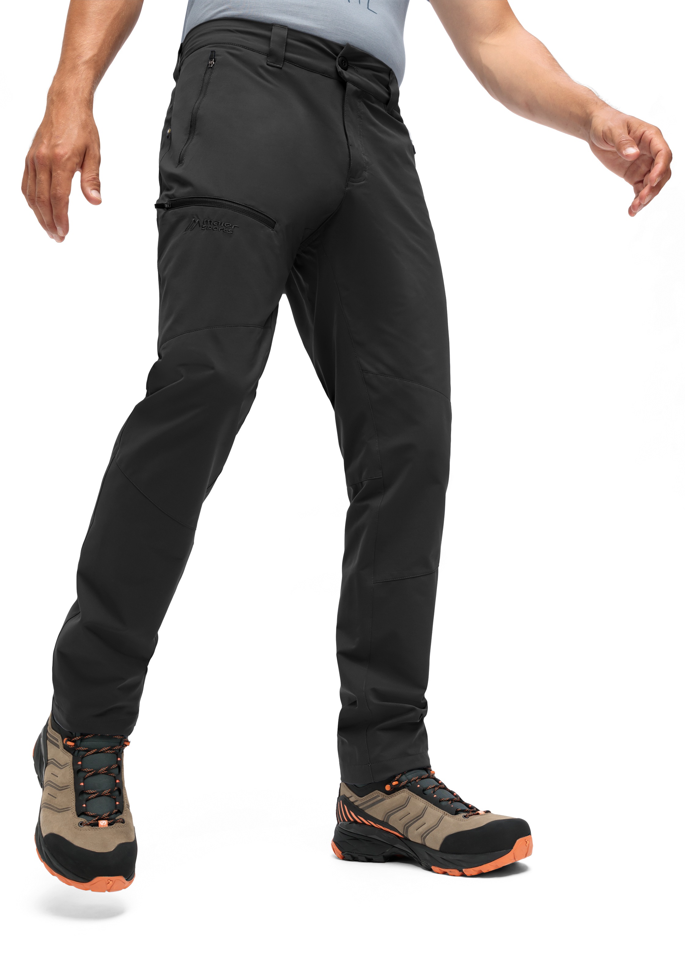Maier Sports Outdoorhose »Nil Loop«, Herren Wanderhose, Funktionshose mit Taschen + Gürtel, Regular Fit
