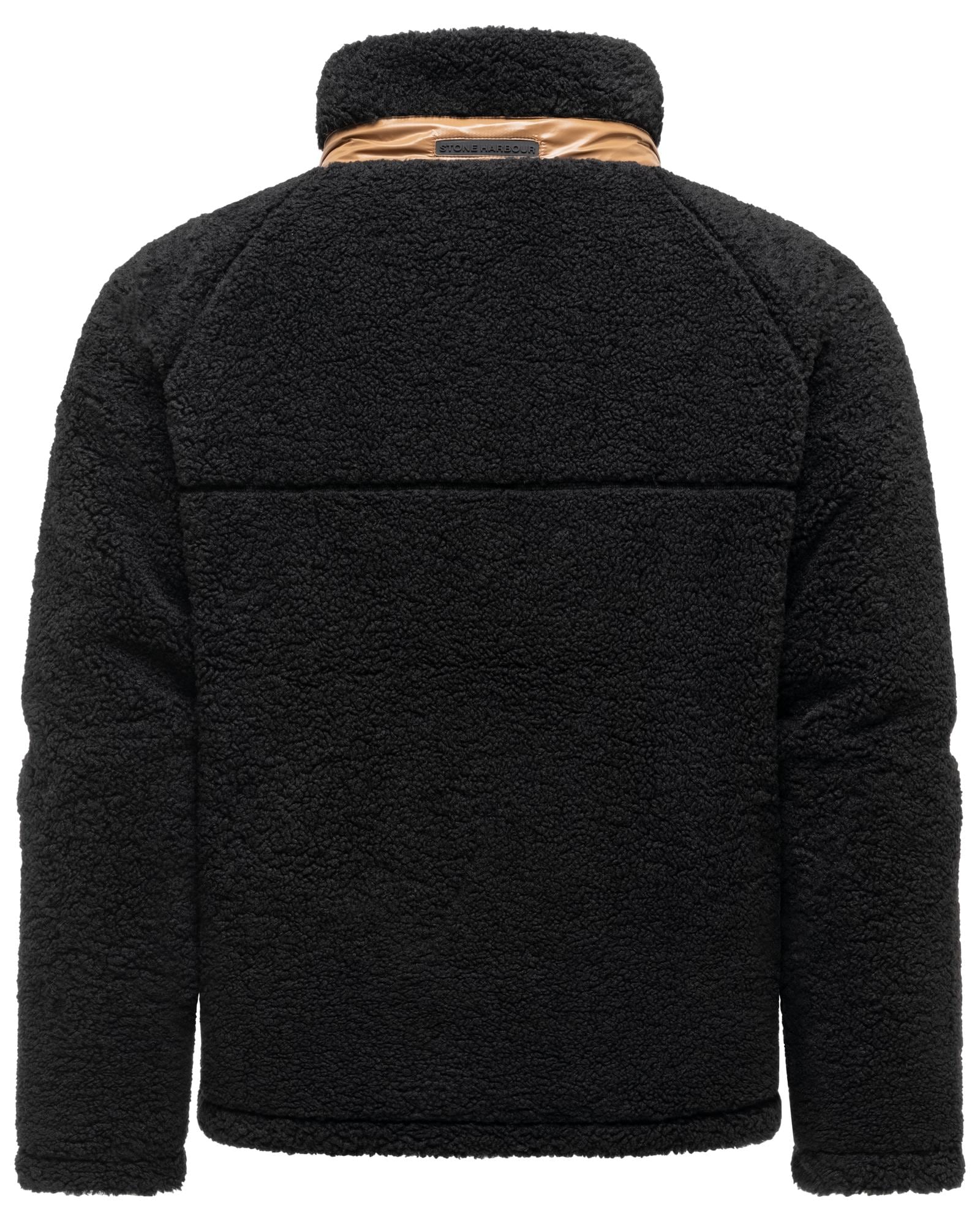Stone Harbour Plüschjacke »Sorees XX« ohne Kapuze Warme Herren Winterjacke aus weichem Teddy-Fleece