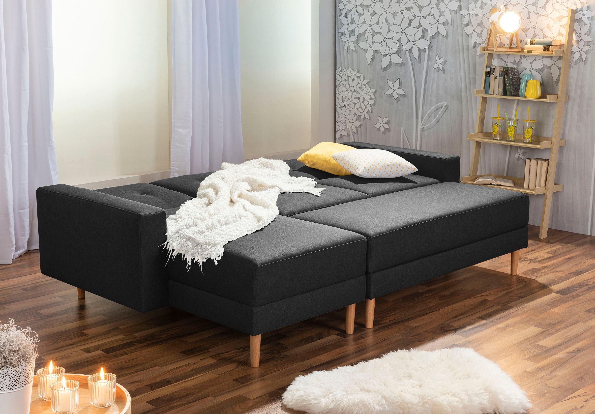 Max Winzer® Ecksofa »Just Chill kubisches Schlafsofa im skandinavischen Stil, bequem«, Recamiere links oder rechts montierbar, mit Rückenverstellung
