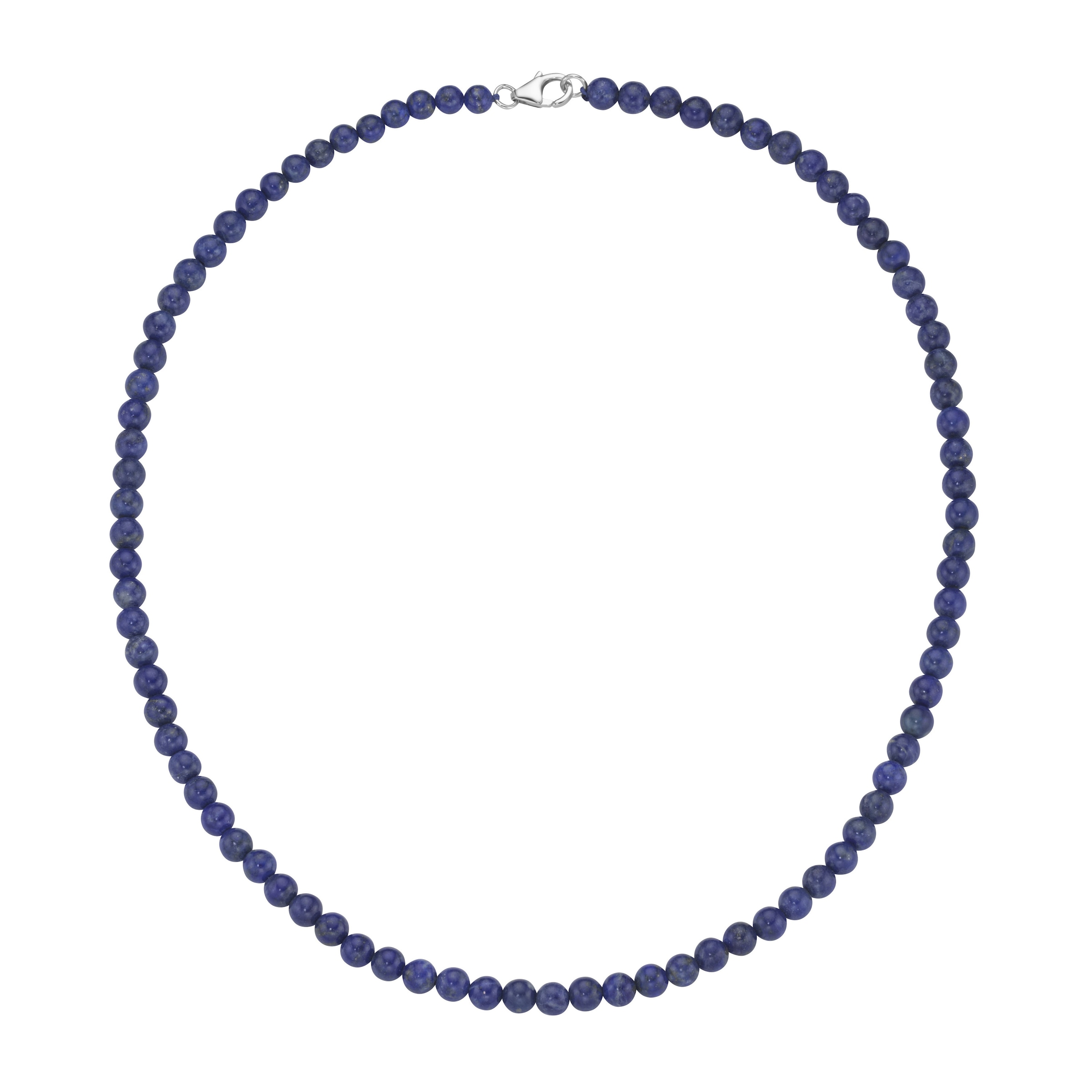 Silberkette SMART JEWEL "mit Edelsteinen oder Perlen, Silber 925", blau, Halsketten, Damen, 45cm, Silber 925 (Sterlingsilber), Silberkette