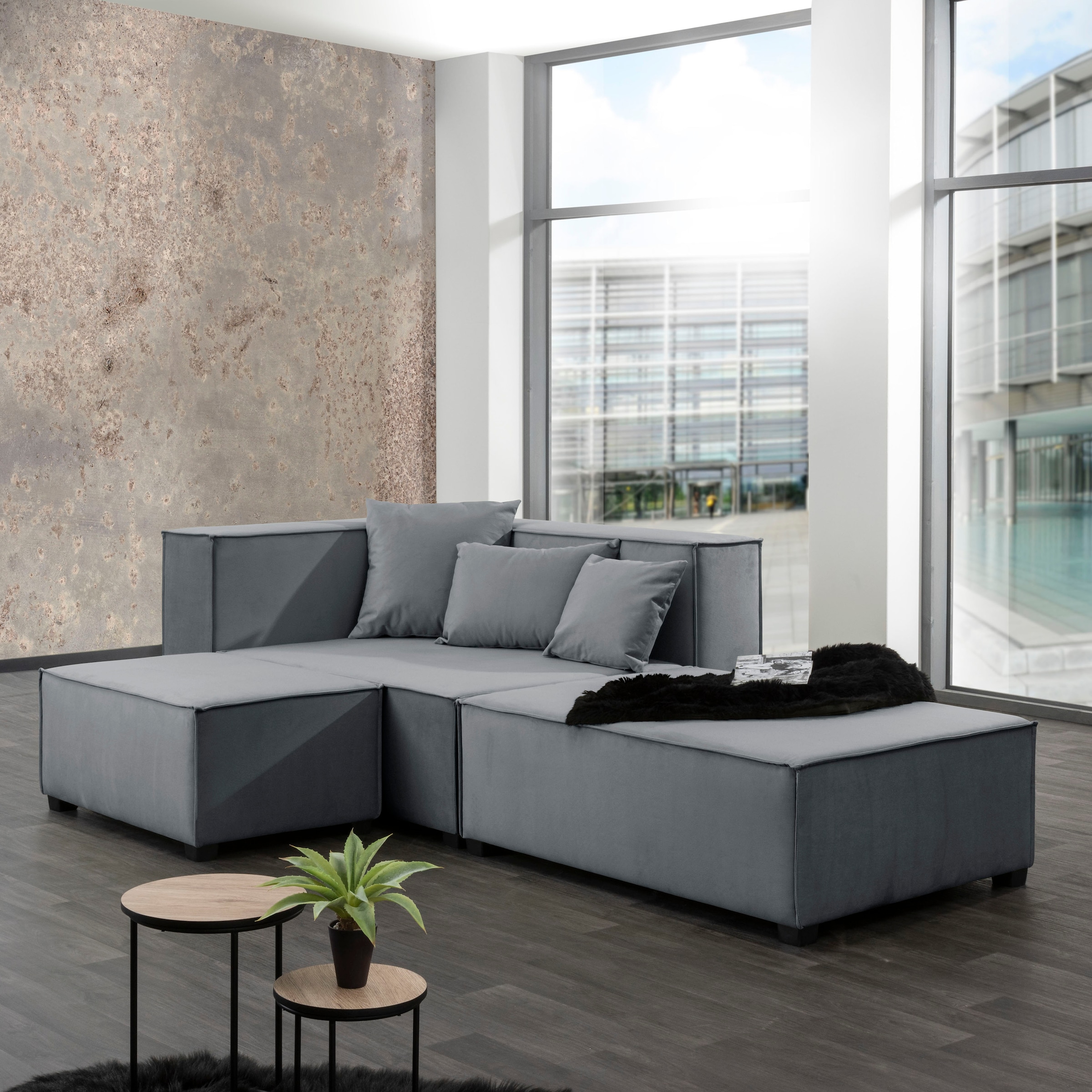 Max Winzer® Wohnlandschaft »MOVE«, (Set), Sofa-Set 08 aus 5 Sitz-Elementen, inklusive 3 Zierkissen, kombinierbar