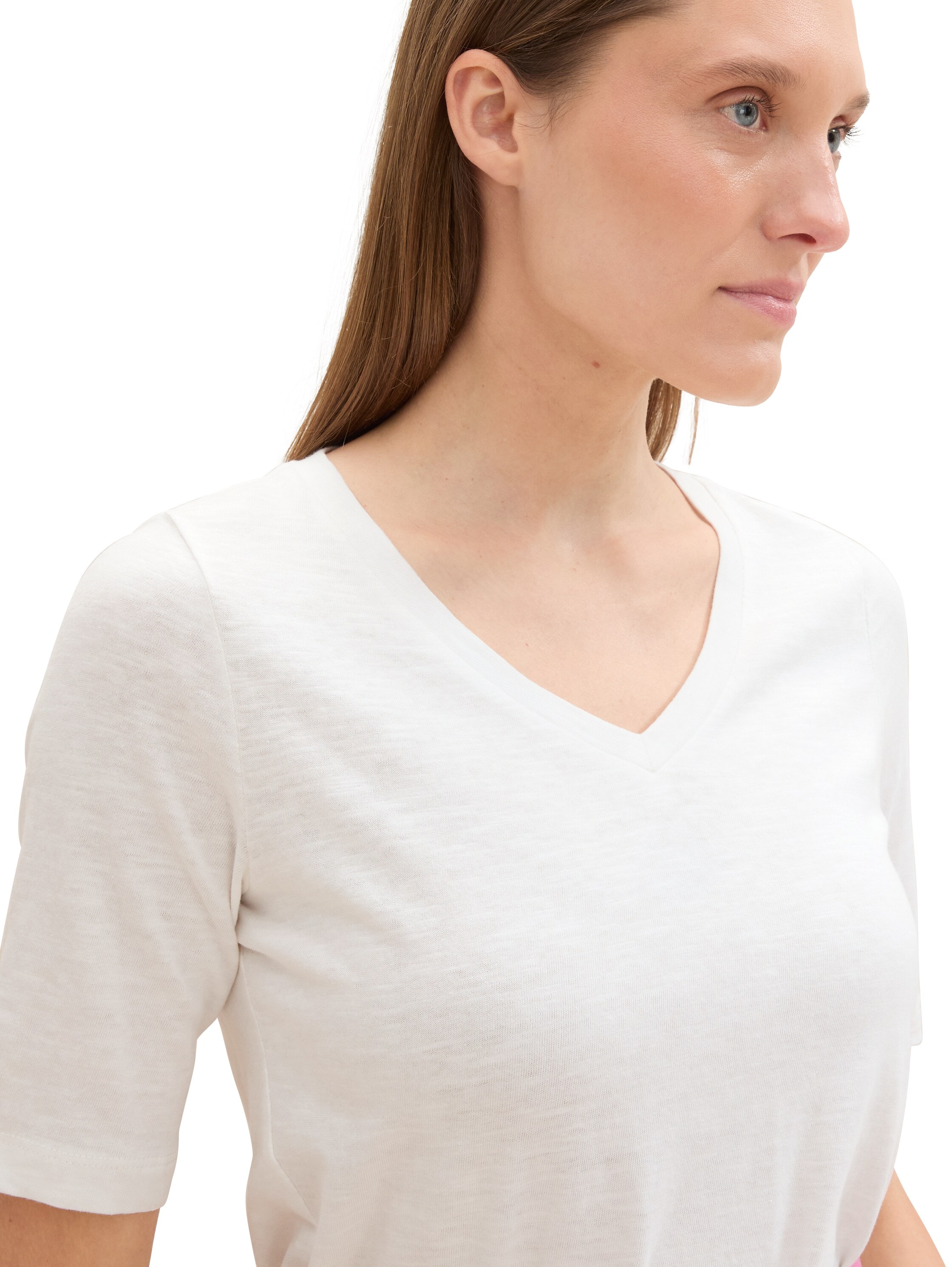 TOM TAILOR V-Shirt, mit Bio-Baumwolle