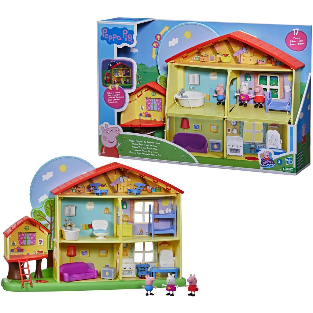 Hasbro Spielwelt »Peppa Pig, Peppas Tag-und-Nacht-Haus«, mit Licht- und Soundeffekten