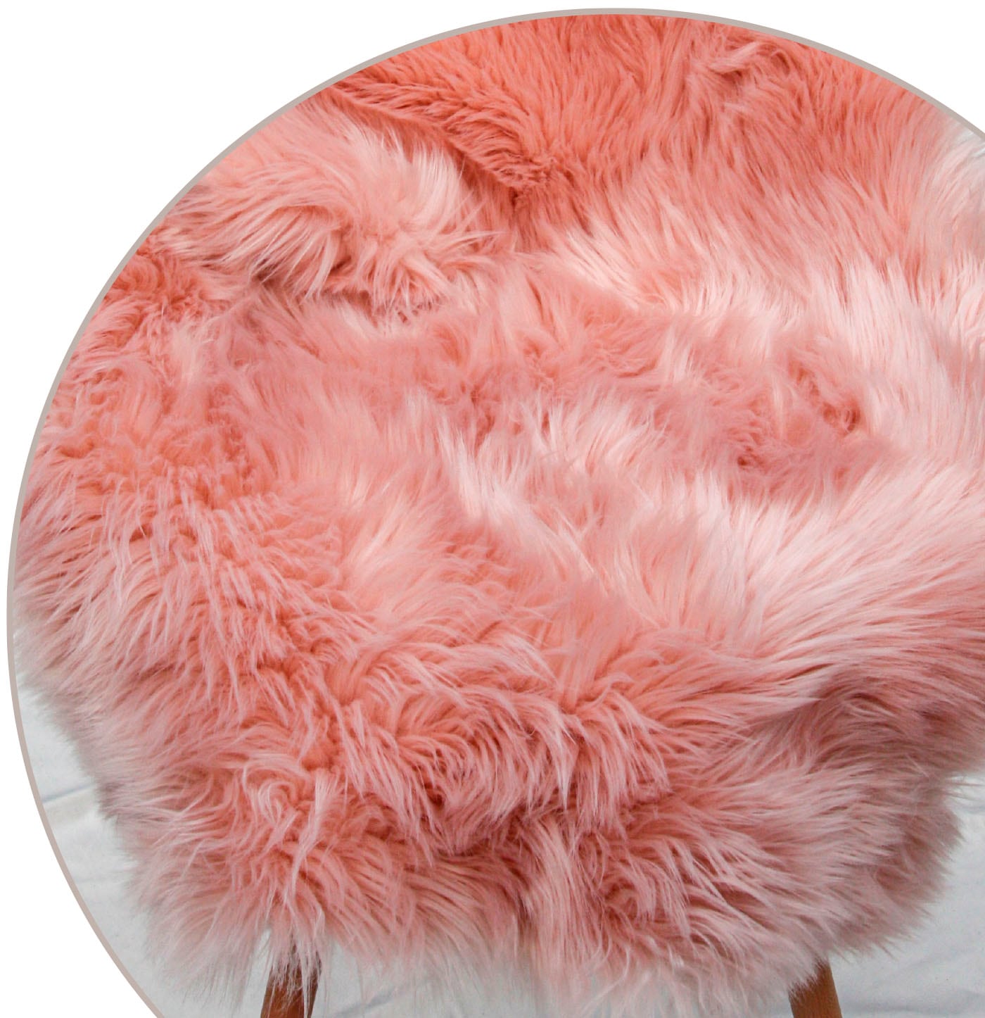 Heitmann Felle Hochflor-Teppich »Lammfell 9090« rechteckig 60 mm Höhe Kunstfell, Uni Farben, sehr weich, waschbar