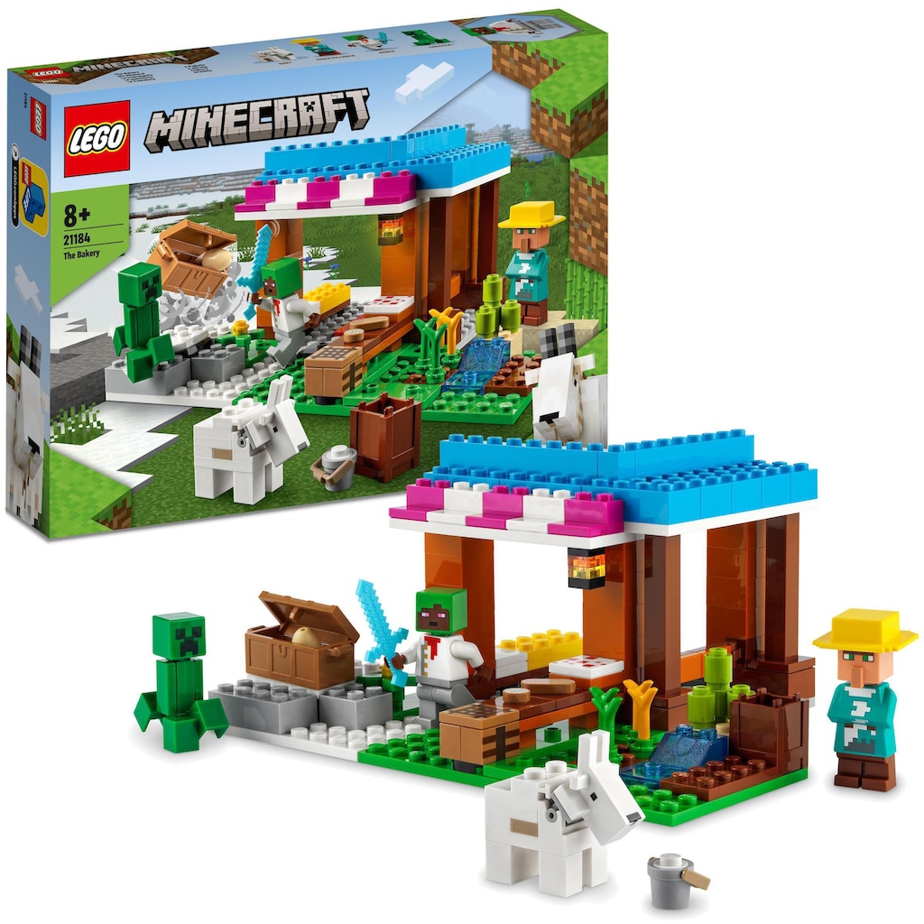 LEGO® Konstruktionsspielsteine »Die Bäckerei (21184), LEGO® Minecraft«, (154 St.)