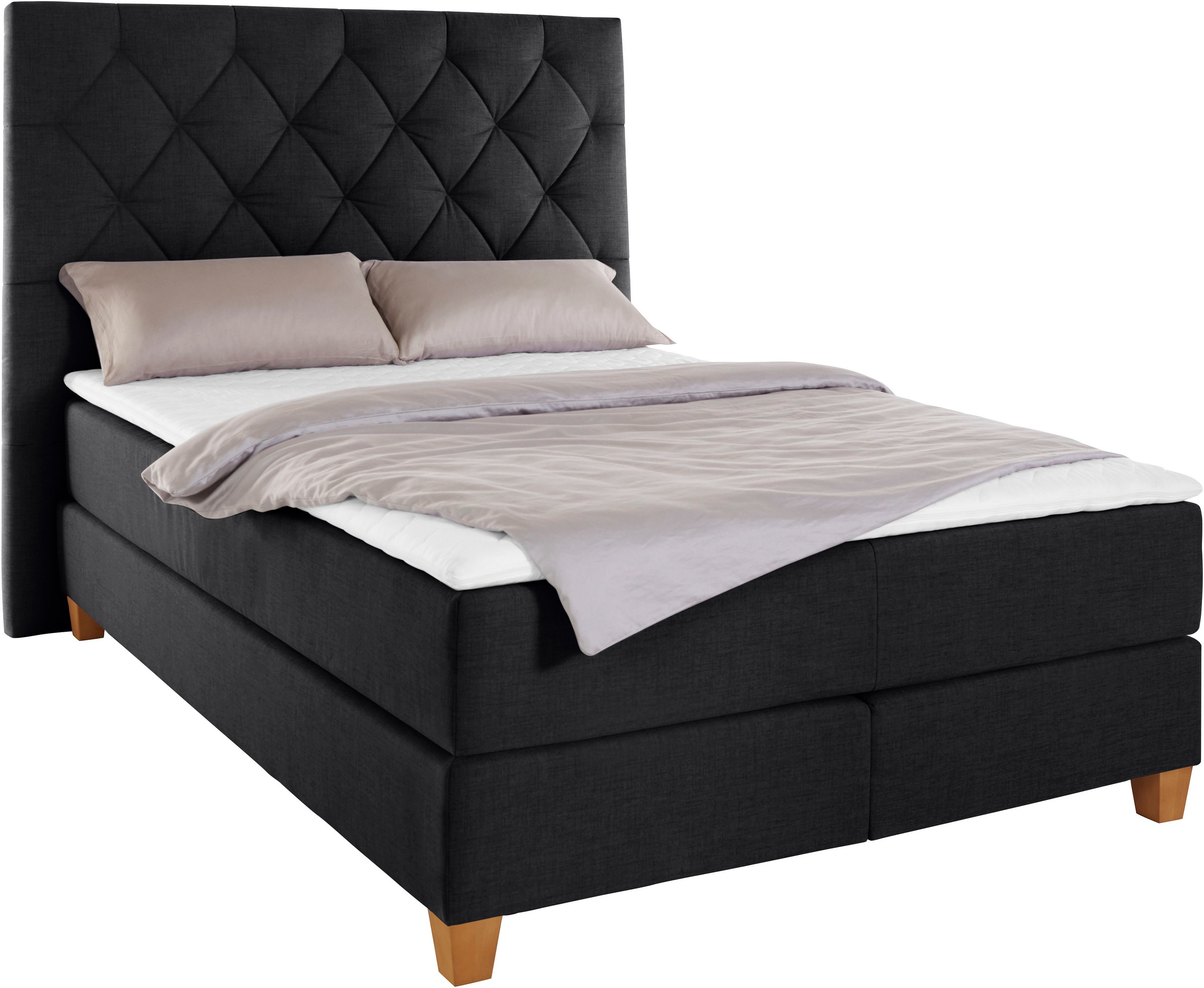 Home affaire Boxspringbett "Harmones hoch", in 3 Breiten, Härtegrad auch im günstig online kaufen