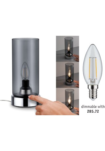 Paulmann Nachttischlampe »Pinja Chrom/Rauchglas mit Touchschalter 1-flammig«, E14, 1 St. kaufen