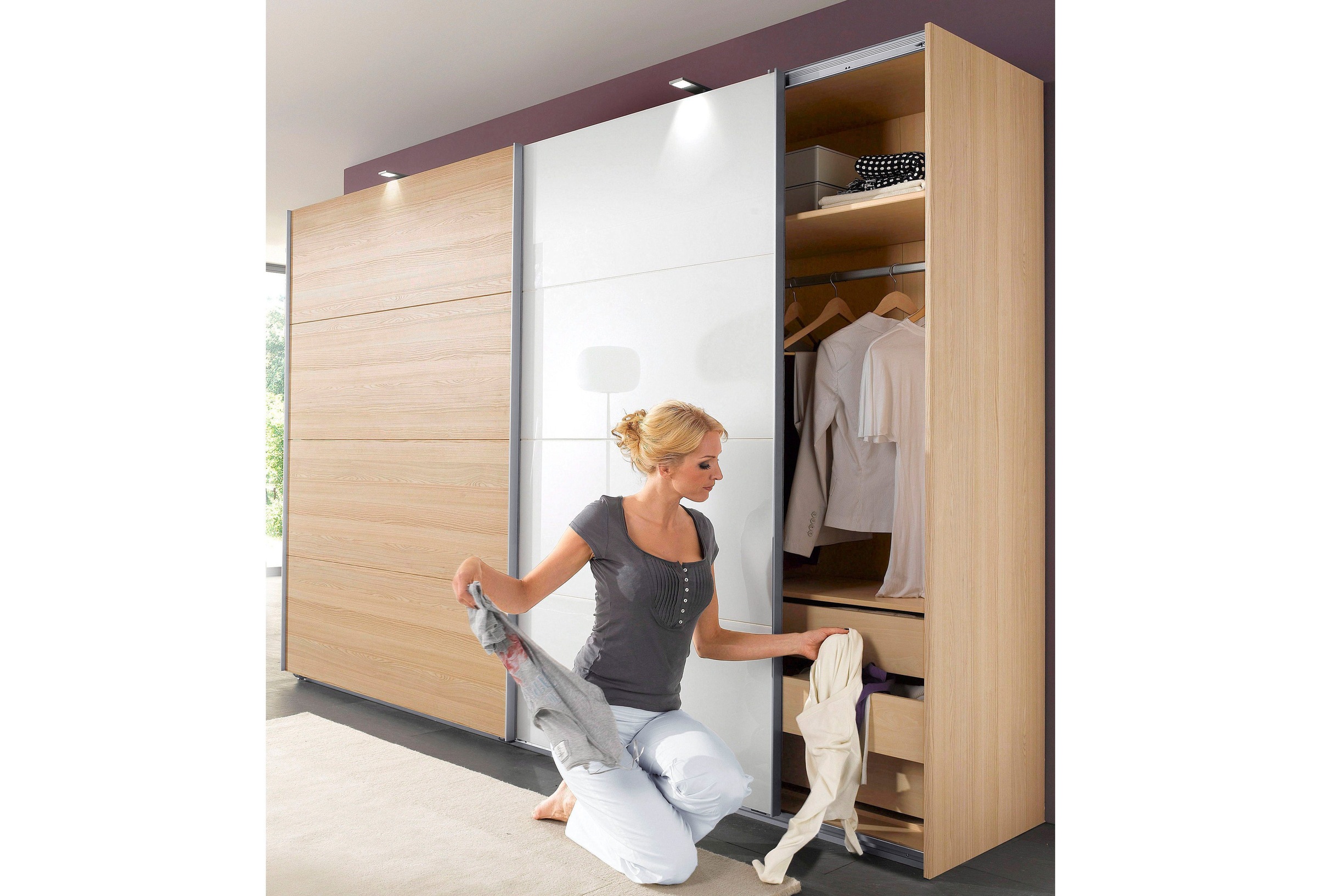 Wimex Schwebetürenschrank »Easy«, mit Teilglas