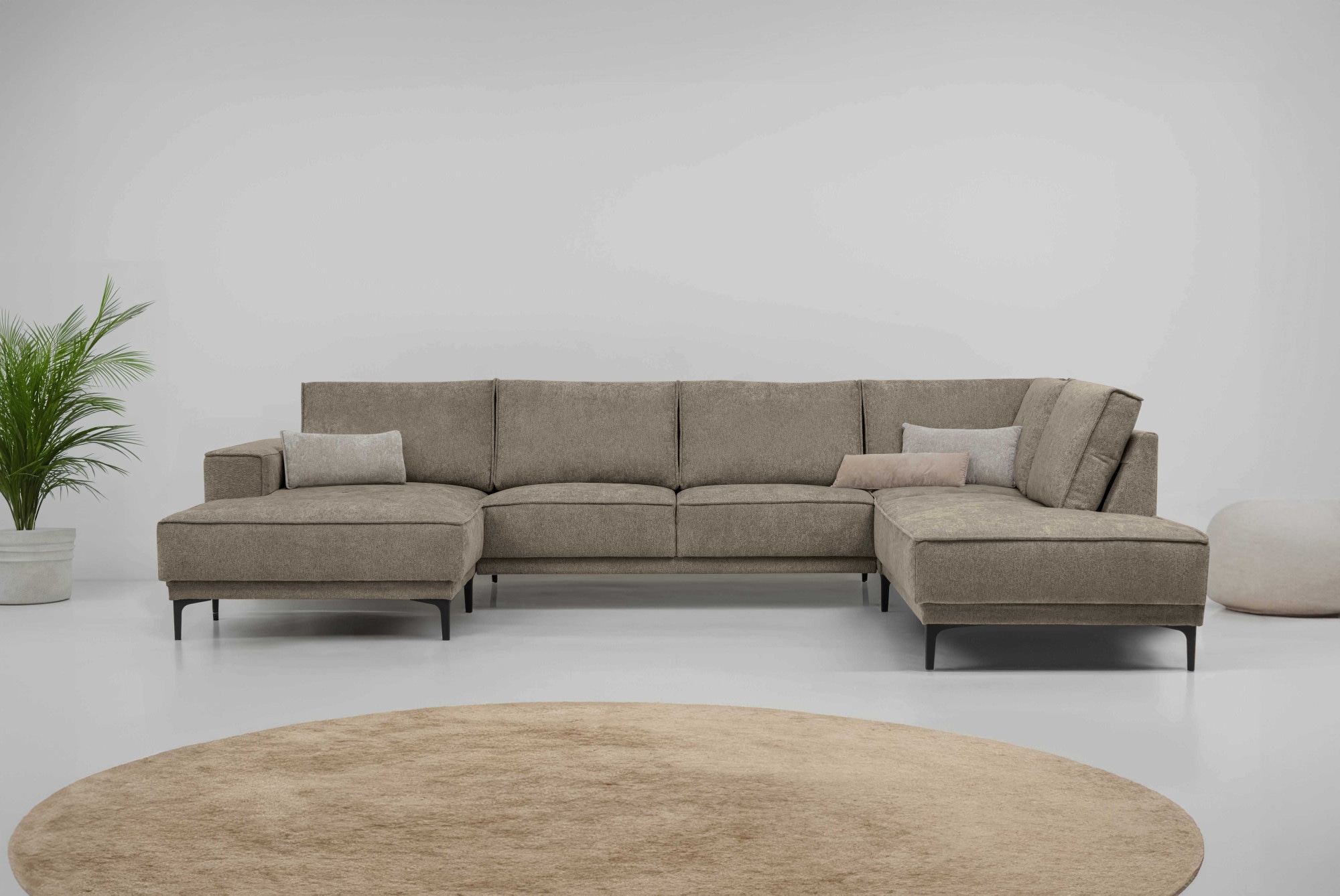 OTTO home Wohnlandschaft "XXL Sofa Oland, Struktur, Flachgewebe, Luxus-Micr günstig online kaufen