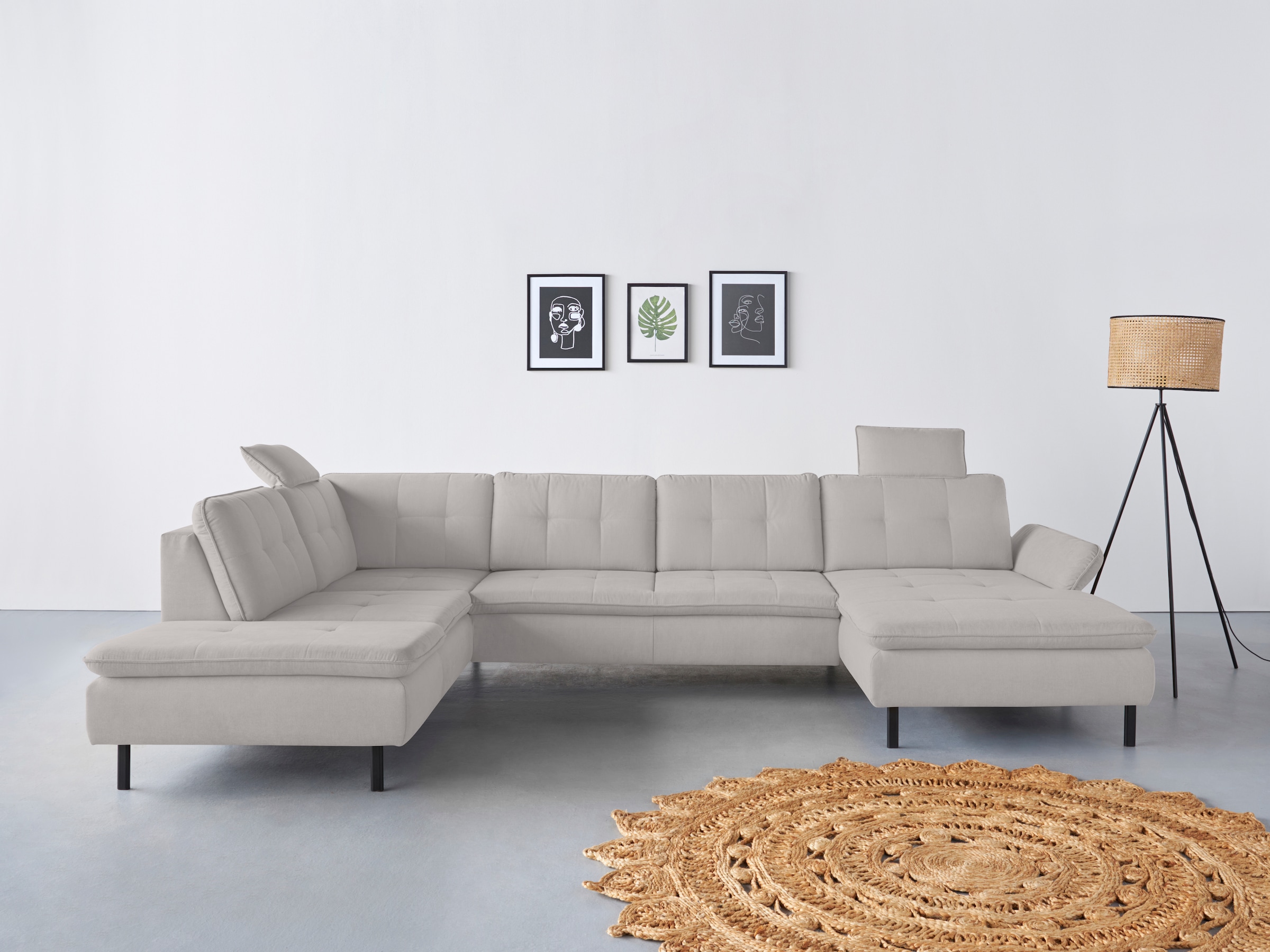 Home affaire "Birkholm U-Form" Armlehnverstellung, auch in Easy Clean Bezug günstig online kaufen