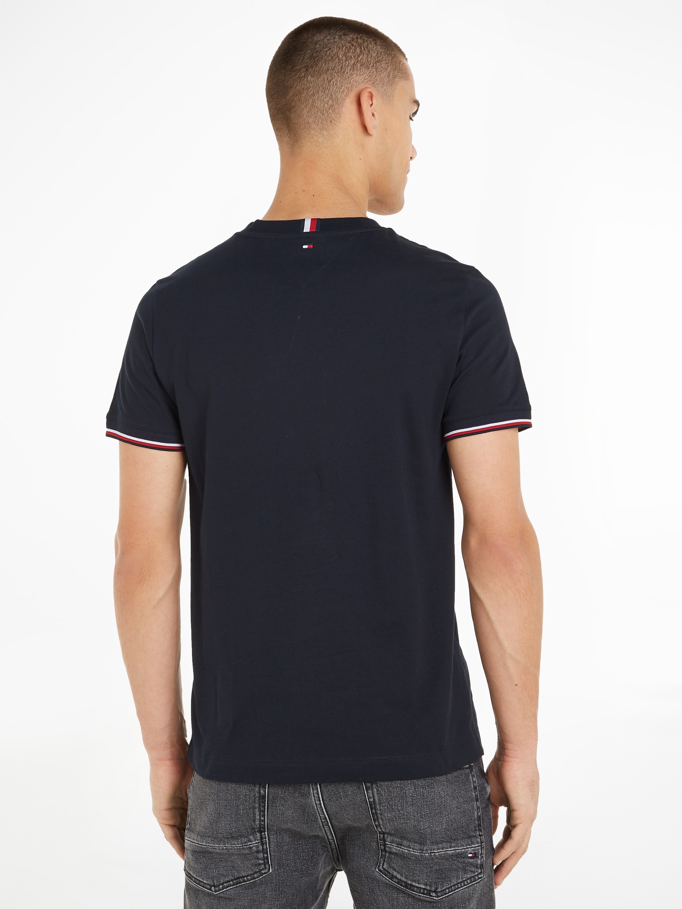 Tommy Hilfiger T-Shirt "TOMMY LOGO TIPPED TEE" günstig online kaufen