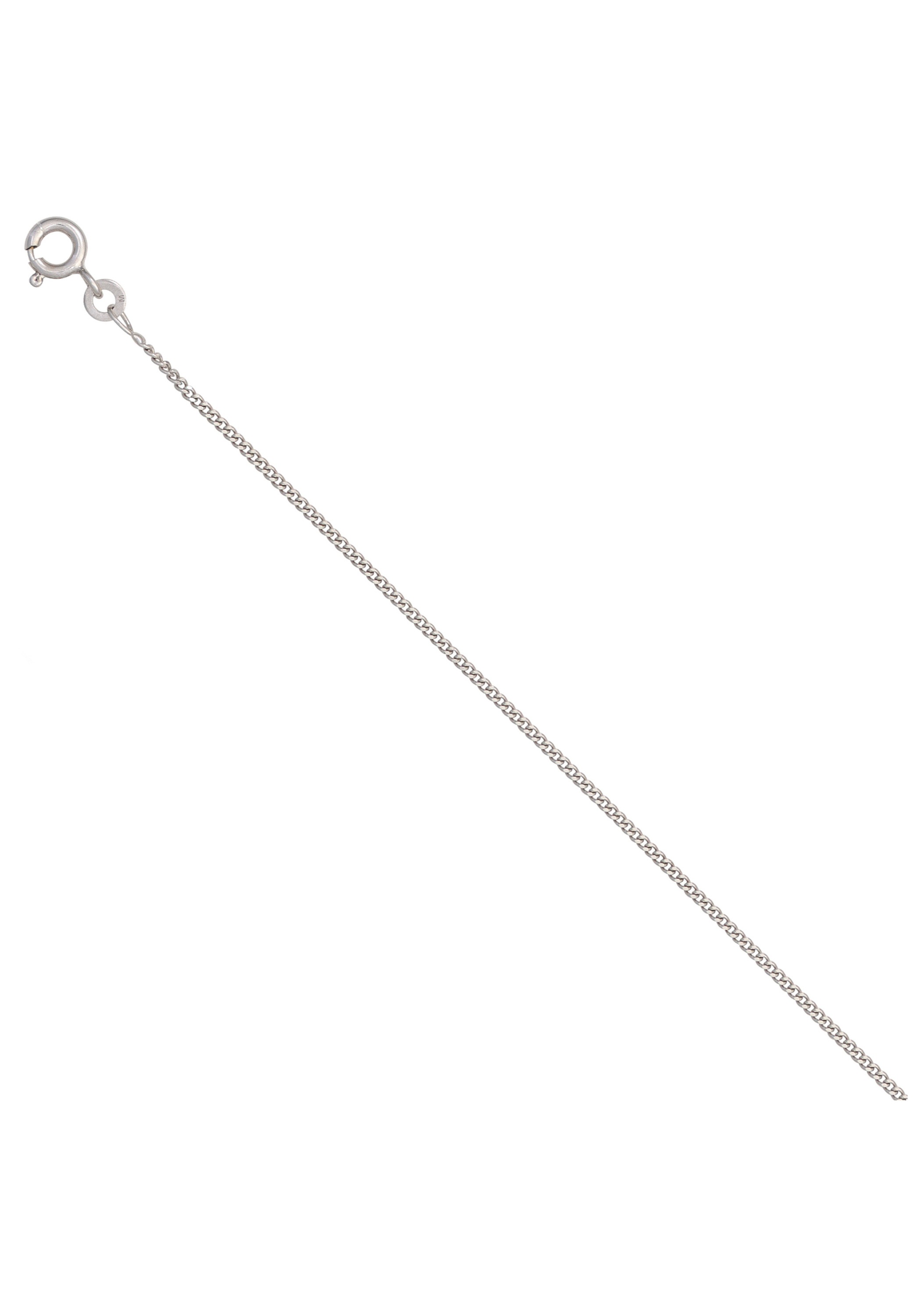 JOBO Goldkette, Panzerkette 585 Weißgold 45 cm 1,3 mm