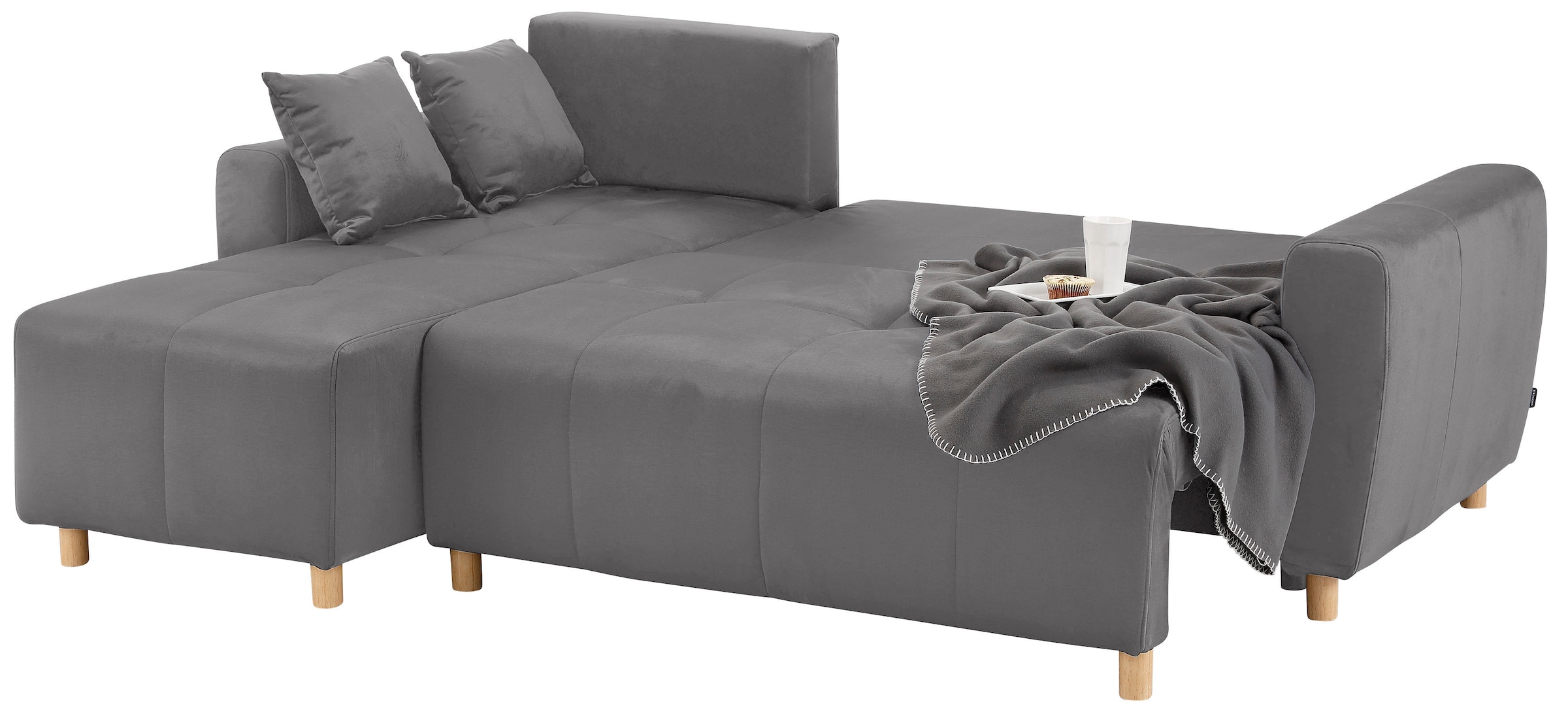 Home affaire Ecksofa »Scania L-Form«, wahlweise mit Bettfunktion und Bettkasten