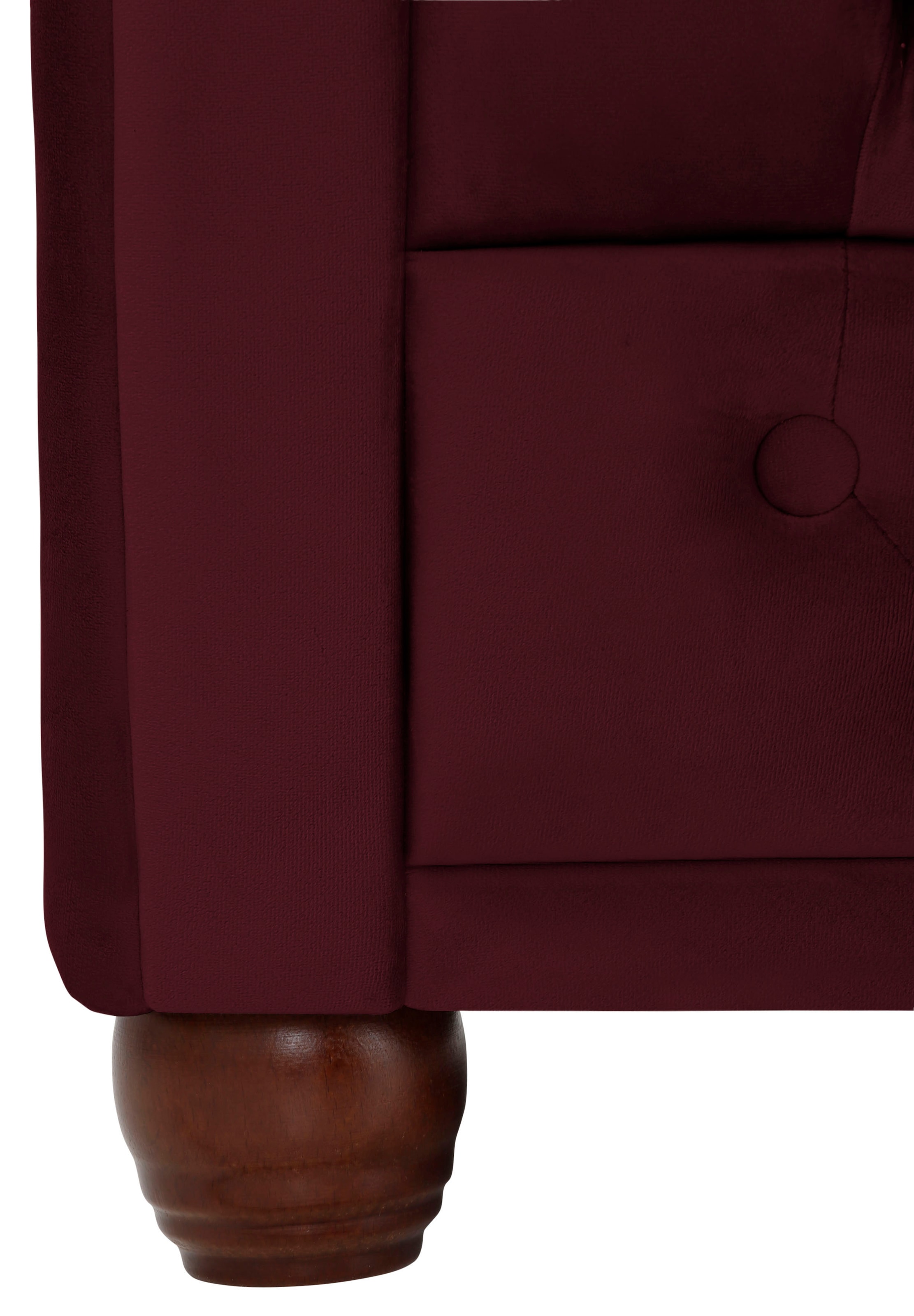 Home affaire Chesterfield-Sofa »New Castle«, mit hochwertiger Knopfheftung in Chesterfield-Design, B/T/H: 203/86/72