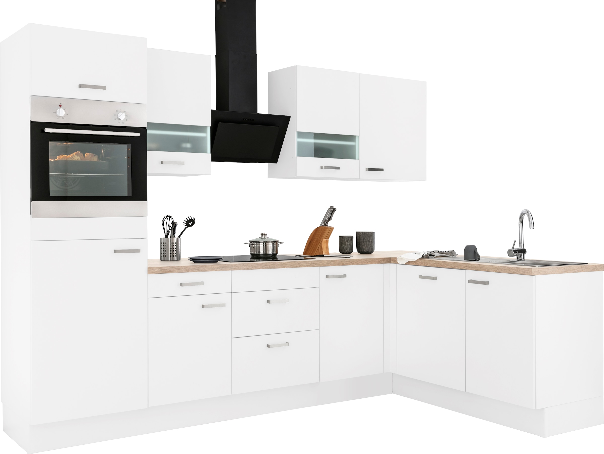 OPTIFIT Winkelküche »Parma«, ohne E-Geräte, Stellbreite 285 x 175 cm