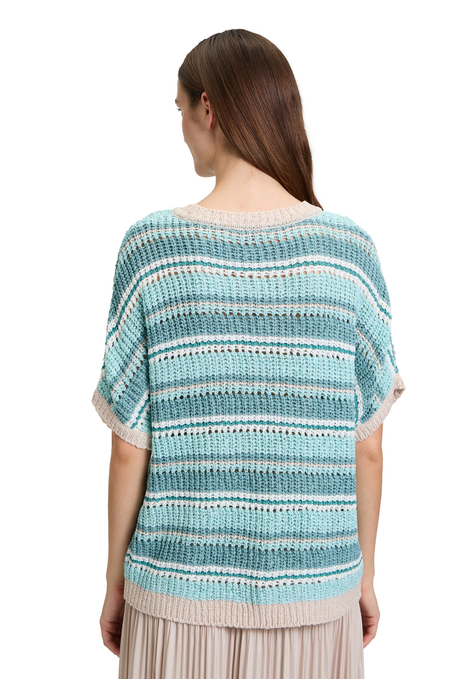 Betty&Co Kurzarmshirt »Betty & Co Strickpullover mit Rundhalsausschnitt«, (1 tlg.), Struktur