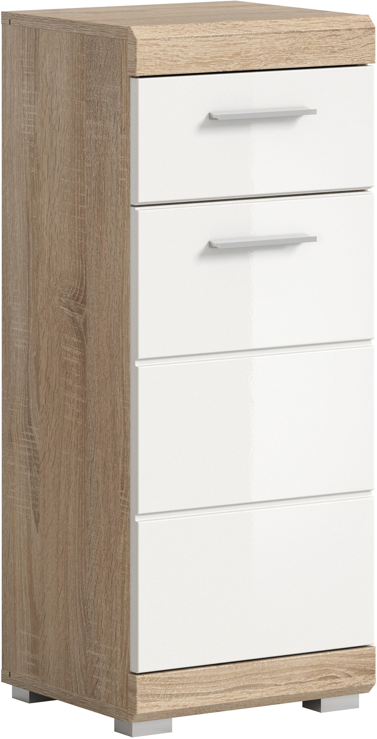 welltime Unterschrank "SIENA, Breite 37cm, 1 Tür, 1 Schubkasten, 2 Fächer, MDF-Front" TOPSELLER, 1 Stk. tlg. in verschiedenen Farben erhältlich, Badmöbel, Badschrank, Kommode, Bad