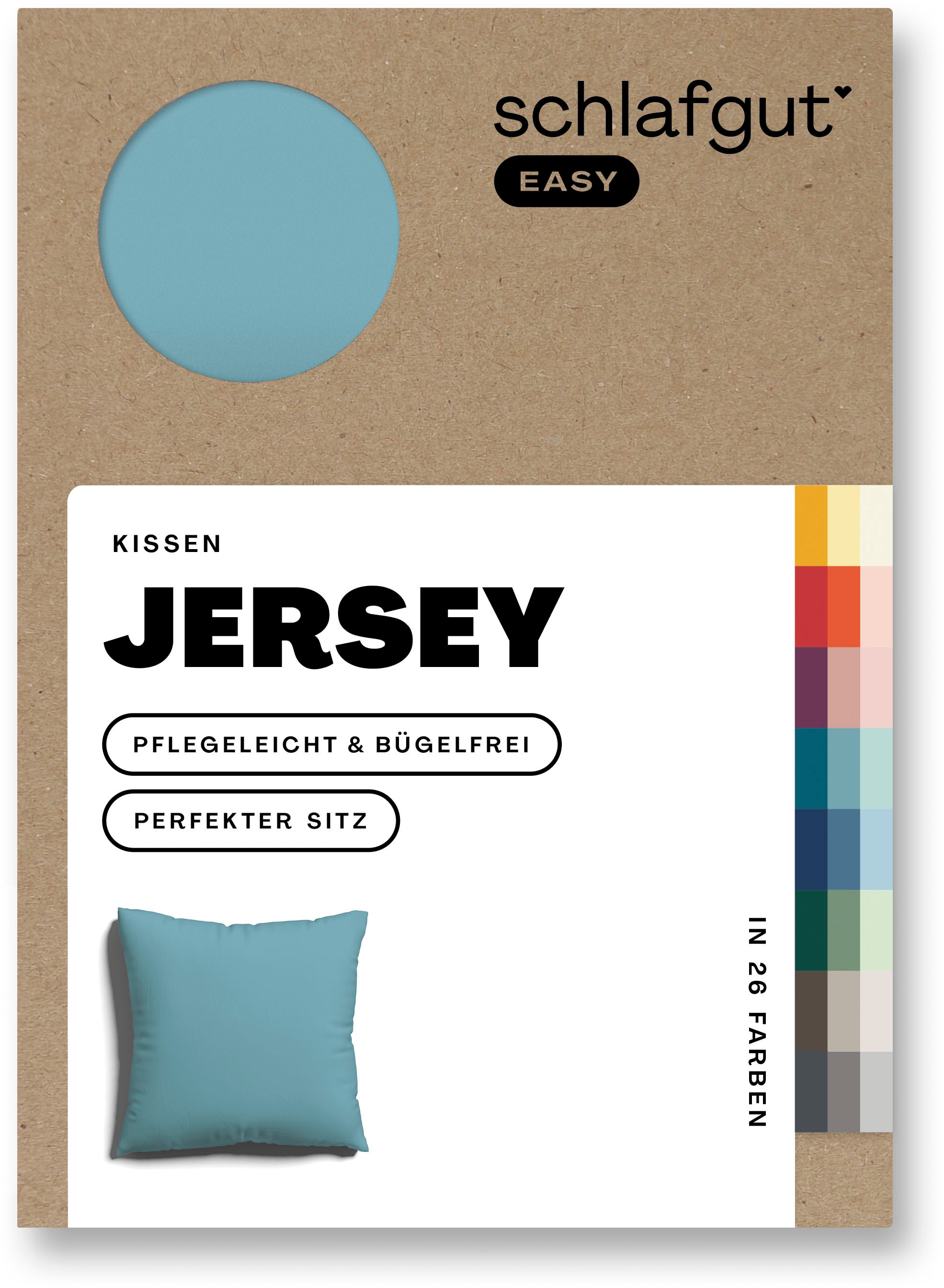 Kissenbezug »EASY Jersey«, (1 St.), Kissenhülle mit Reißverschluss, weich und...