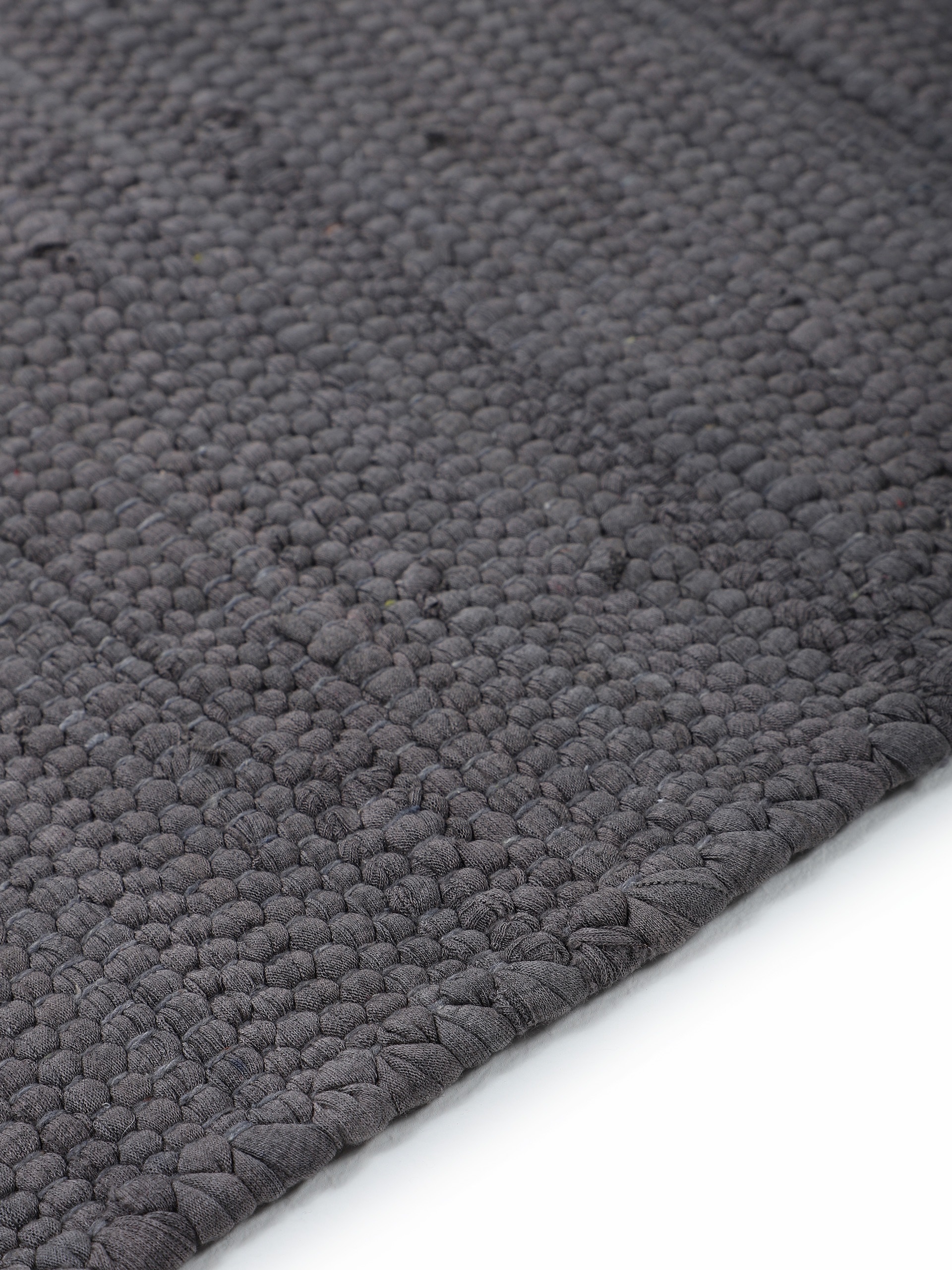 carpetfine Teppich »Kelim Chindi uni, auch als Läufer«, rechteckig, 5 mm Höhe, Wendeteppich, reine Baumwolle, handgewebt, Uni-Farben, mit Fransen