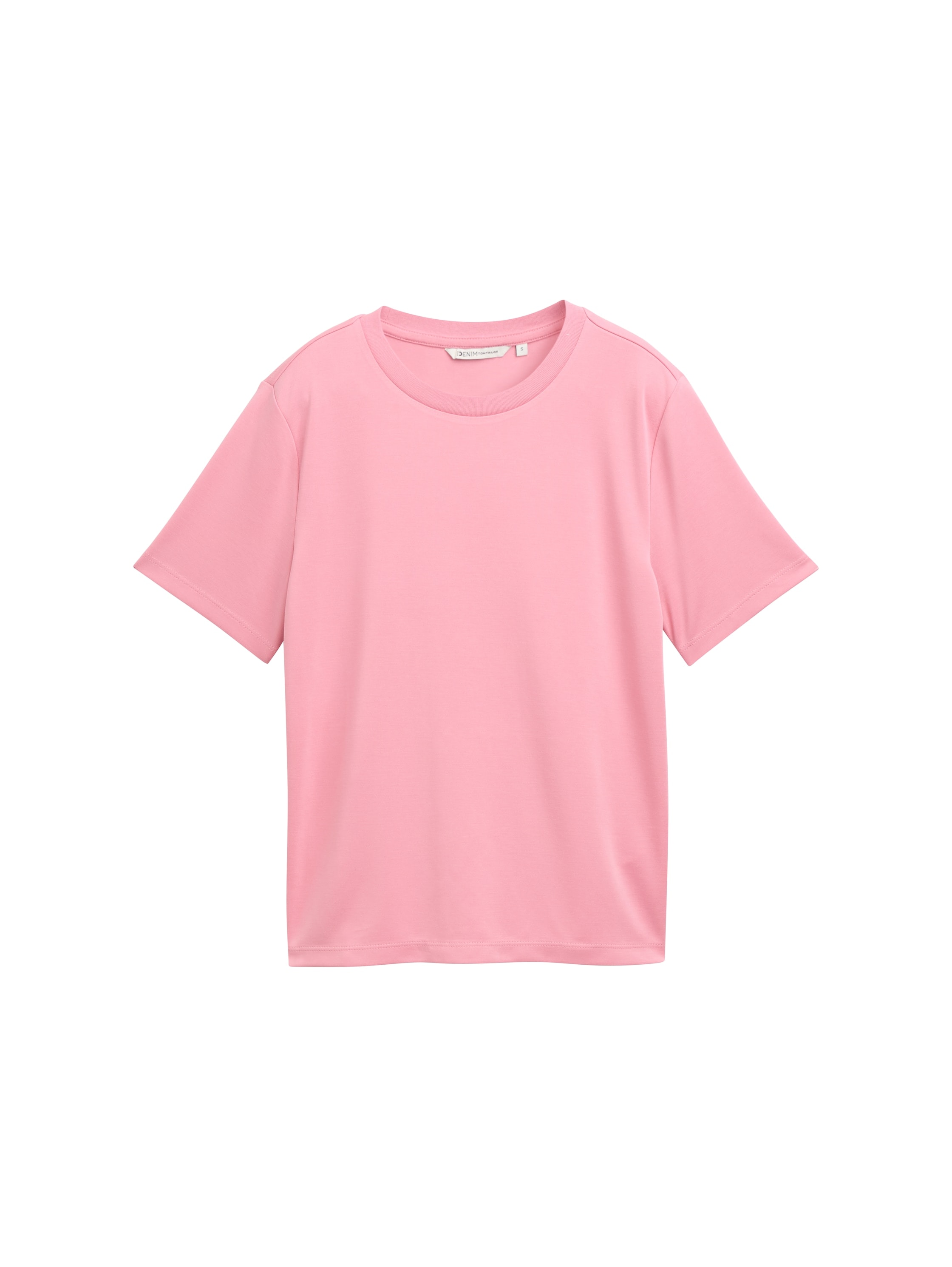 TOM TAILOR Denim Rundhalsshirt, mit Rundhalsausschnitt