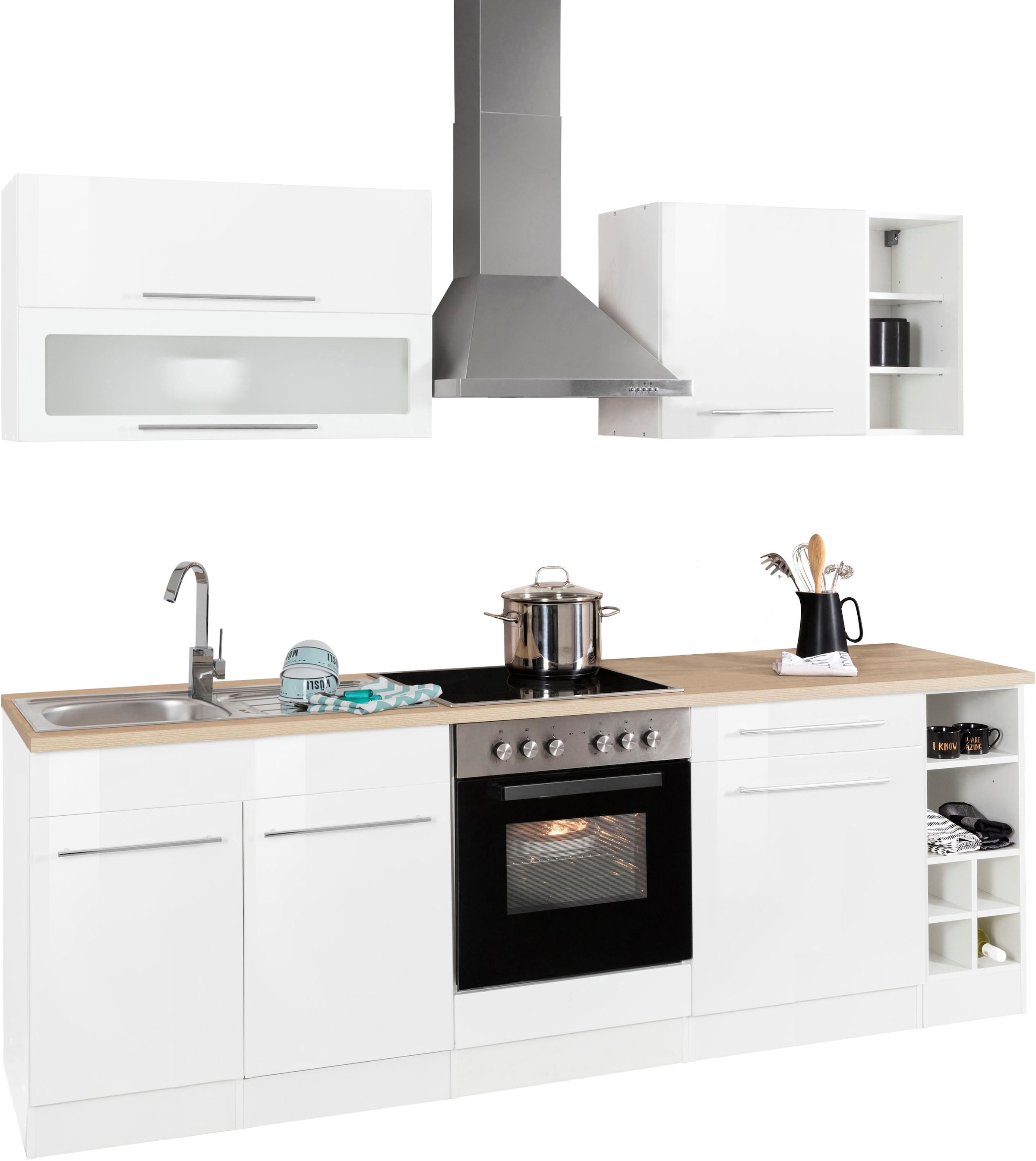 KOCHSTATION Küchenzeile »KS-Eton«, ohne E-Geräte, Breite 240 cm