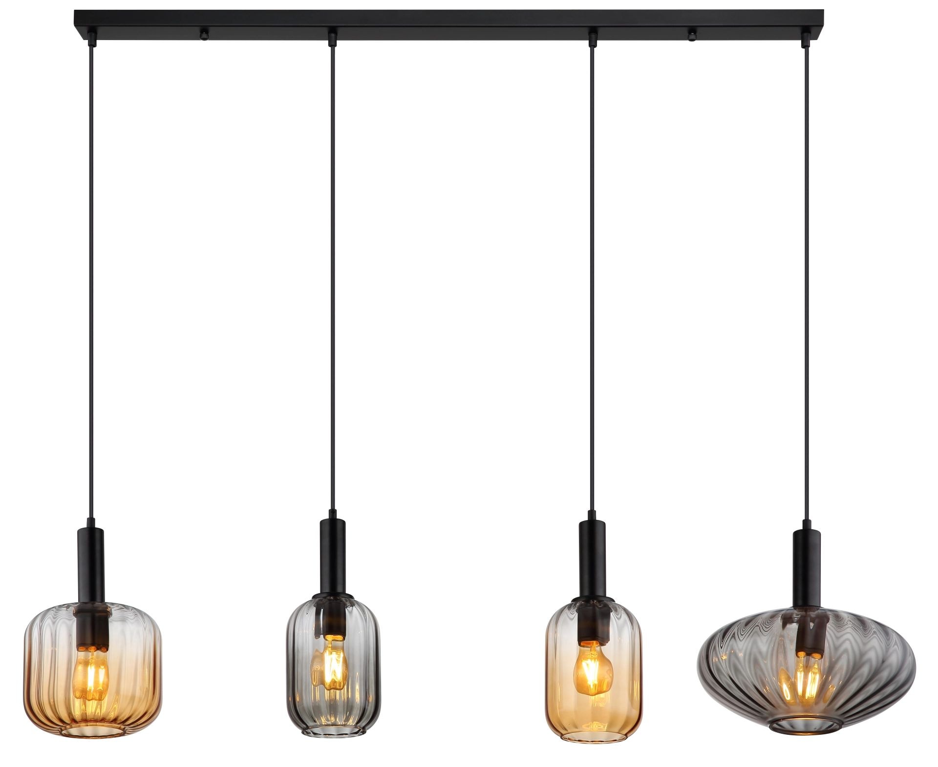 GLOBO LIGHTING Hängeleuchte »VALLETTA«, Leuchtmittel E27 | ohne Leuchtmittel, unterschiedliche Glasformen