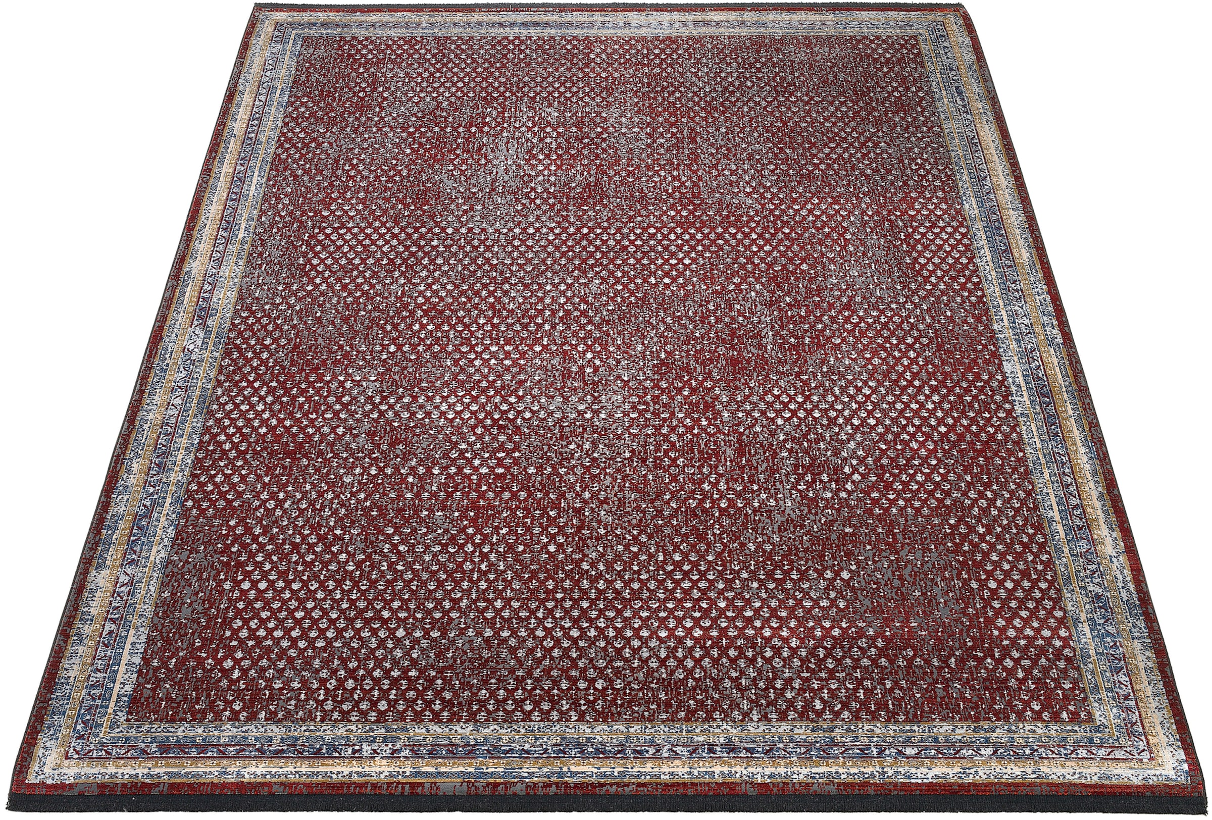 WK WOHNEN Teppich »POINTS«, rechteckig, hochwertiger Materialmix mit seidigem Glanz